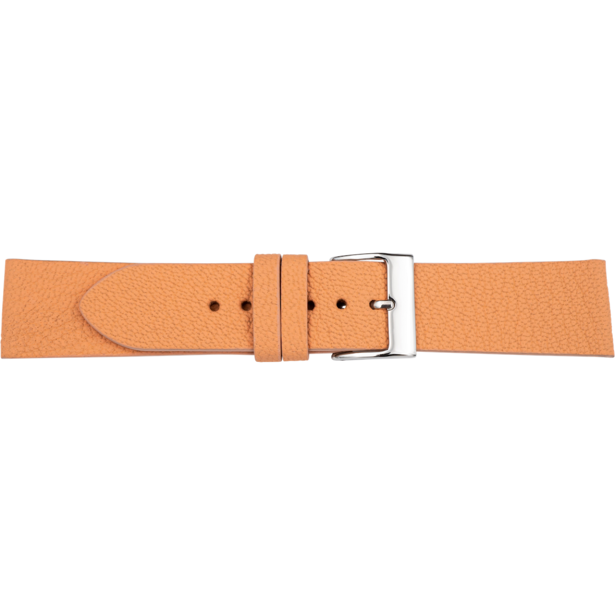 horlogeband pastel oranje leer xs