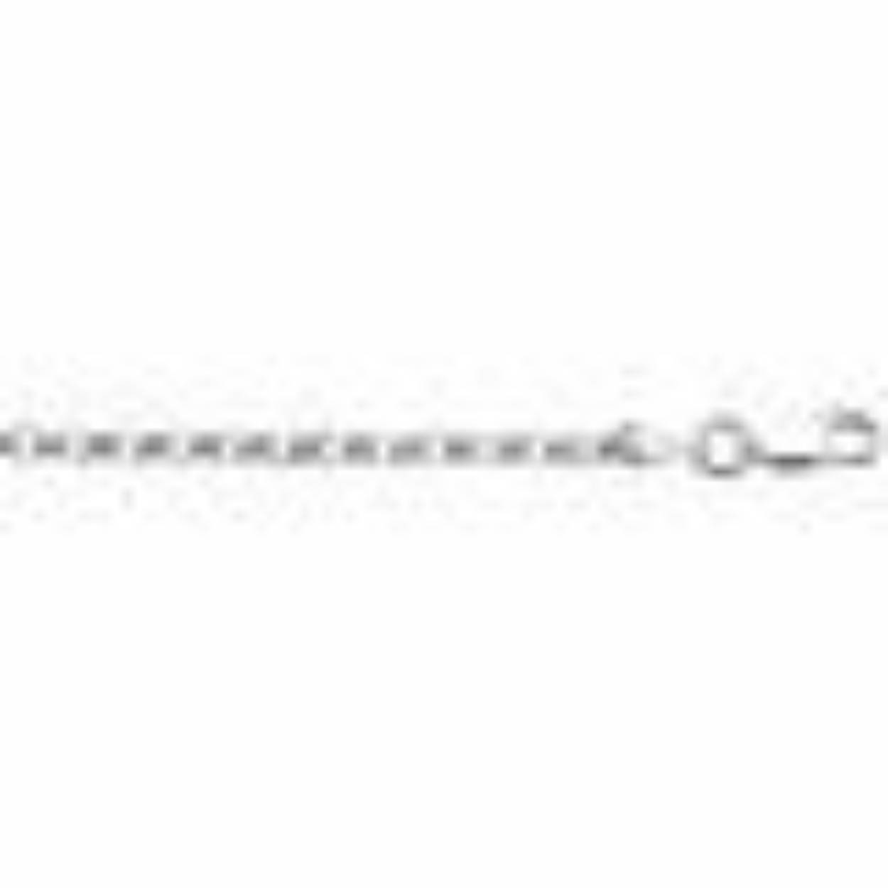 14k witgouden jasseron collier, 2.5 mm en 45 cm lang