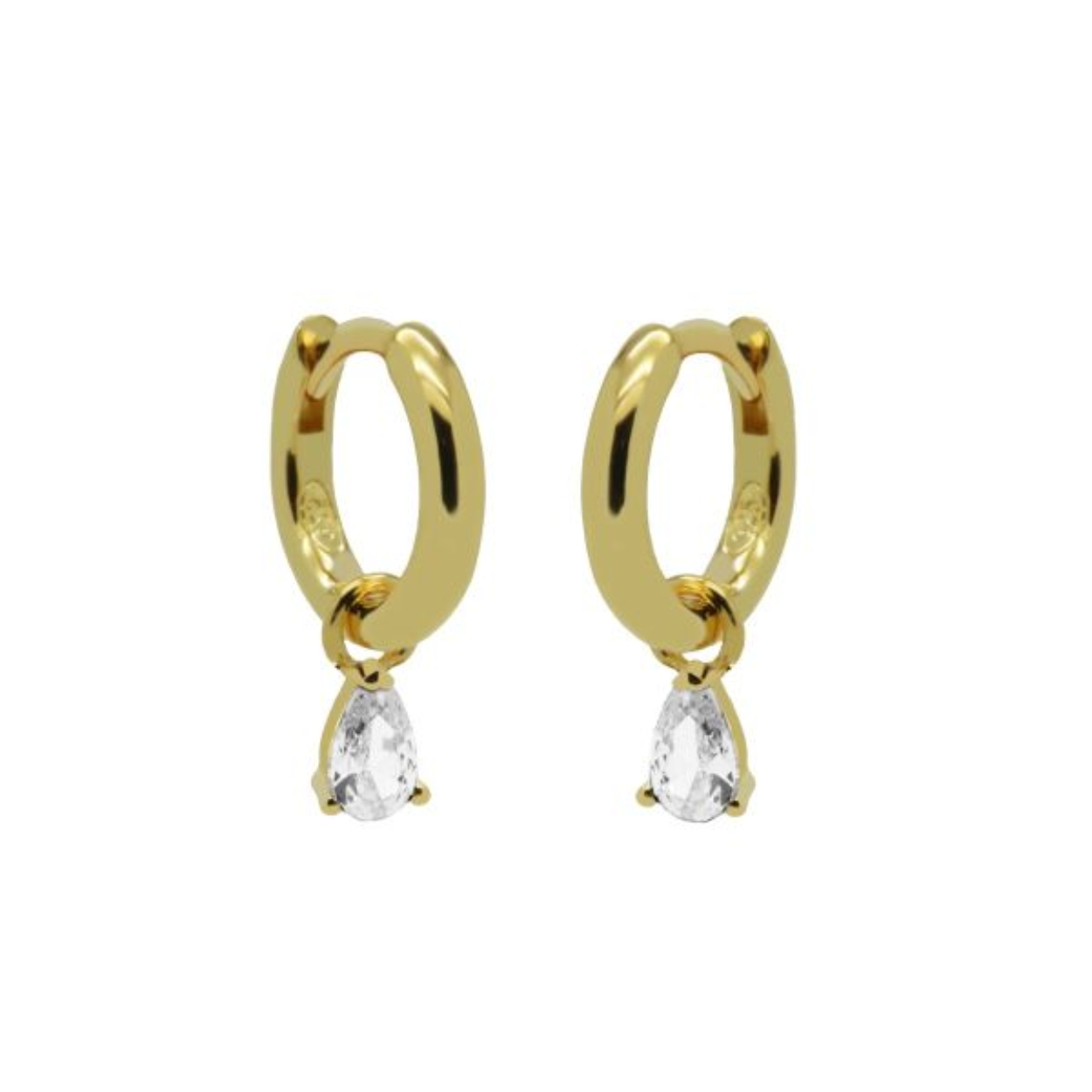 A60GP Karma oorringen | zilver verguld | zirkonia 