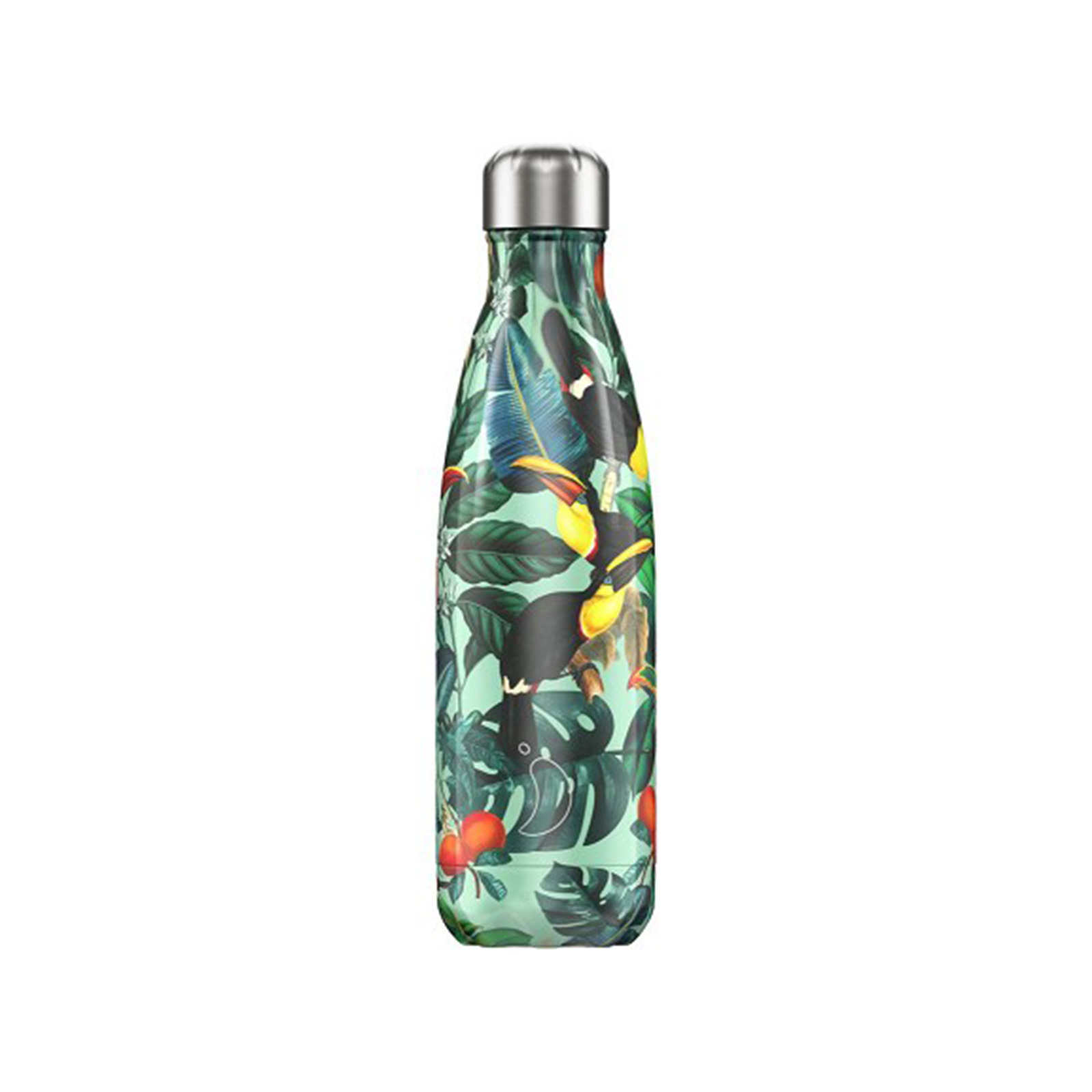 Chilly's Bottle – 500 ml
Deze stijlvolle en functionele drinkfles heeft een inhoud van 500 ml en weegt 360 gram. Met een hoogte van 26,5 cm en een diameter van 7 cm is de fles compact en gemakkelijk mee te nemen.

De dop is vervaardigd uit hoogwaardig roestvrij staal (RVS) en voorzien van een siliconen ring voor een lekvrije afsluiting. Dankzij de geavanceerde dubbele wandisolatie blijft je drankje tot 24 uur koud of 12 uur warm – perfect voor onderweg, op het werk of tijdens het sporten.