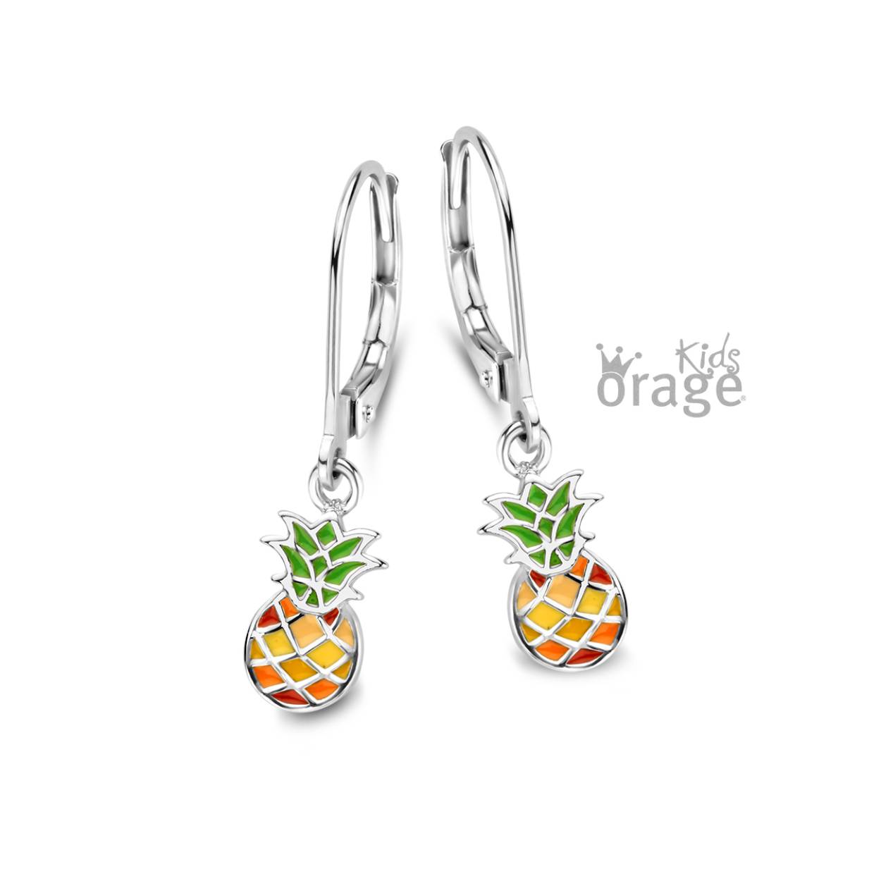 Zilveren oorhangers 'ananas' van Orage kids
Ook verkrijgbaar als oorstekers