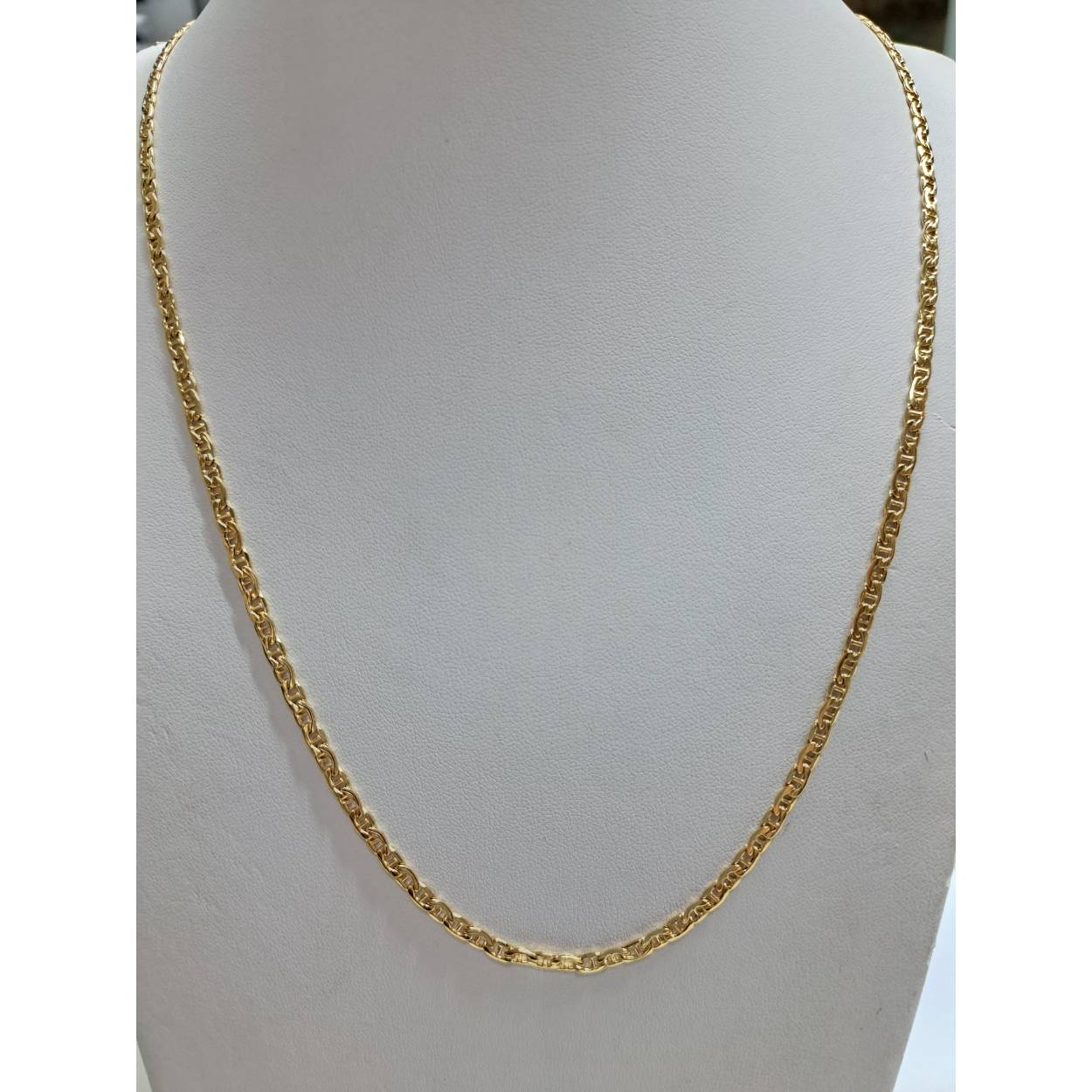 14 Karaat geel gouden fantasie schakel. 60 cm.
