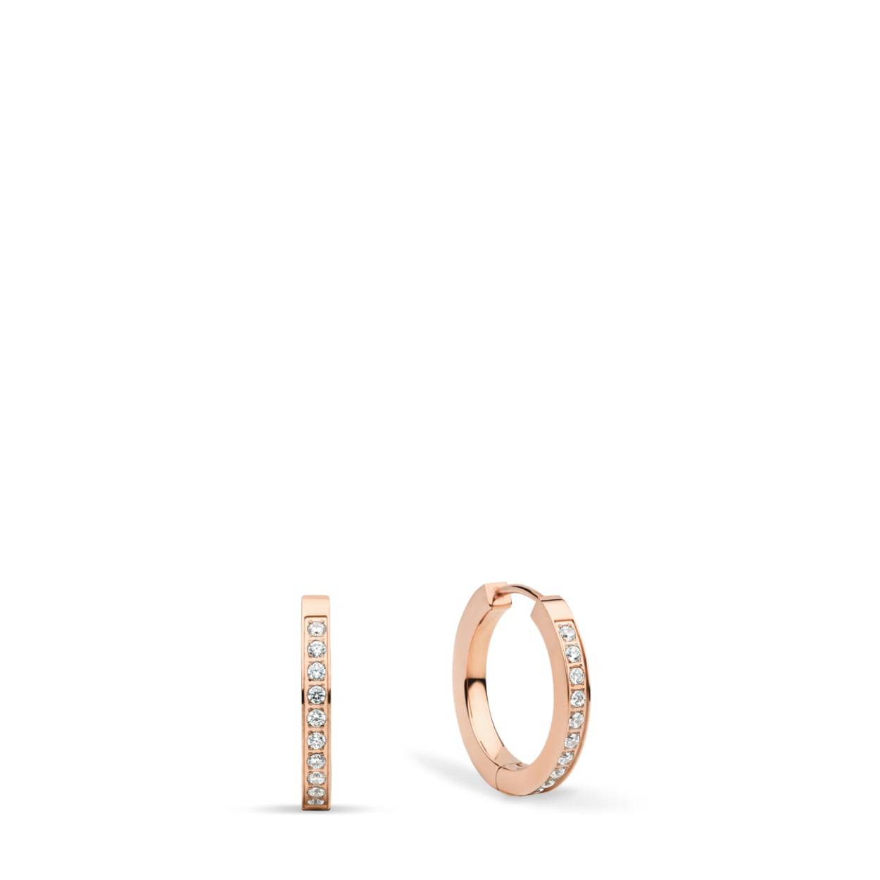 Edelstaal Bering rose oorringen Arctic Symphony zirkonia 726-37-05