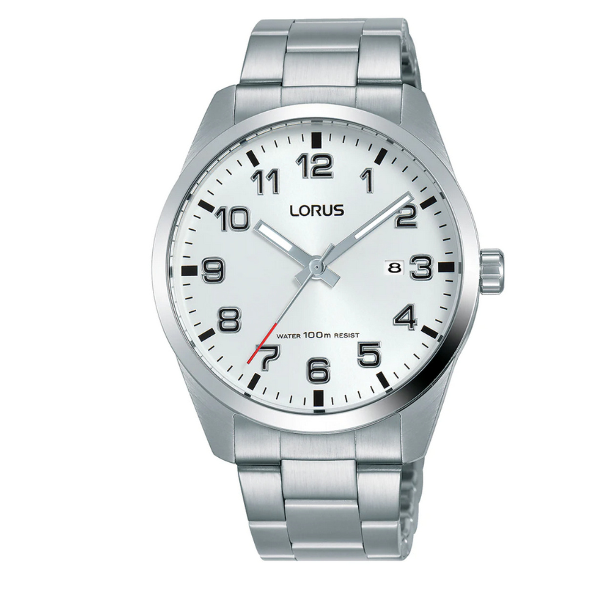 Dit is een herenhorloge van het merk Lorus. Het is een analoog horloge gemaakt van staal. De diameter van de kast is 39,5 mm
De verdere specificaties van het horloge zijn als volgt:
Kastvorm: rond
Kastkleur: zilverkleurig
Kastmateriaal: staal
Bandbreedte: 20 mm
Sluiting: vouwsluiting met drukker
Wijzerplaatkleur: blauw
Glassoort: hardlex mineraal glas
Waterdichtheid: 10 ATM
Techniek: quartz
