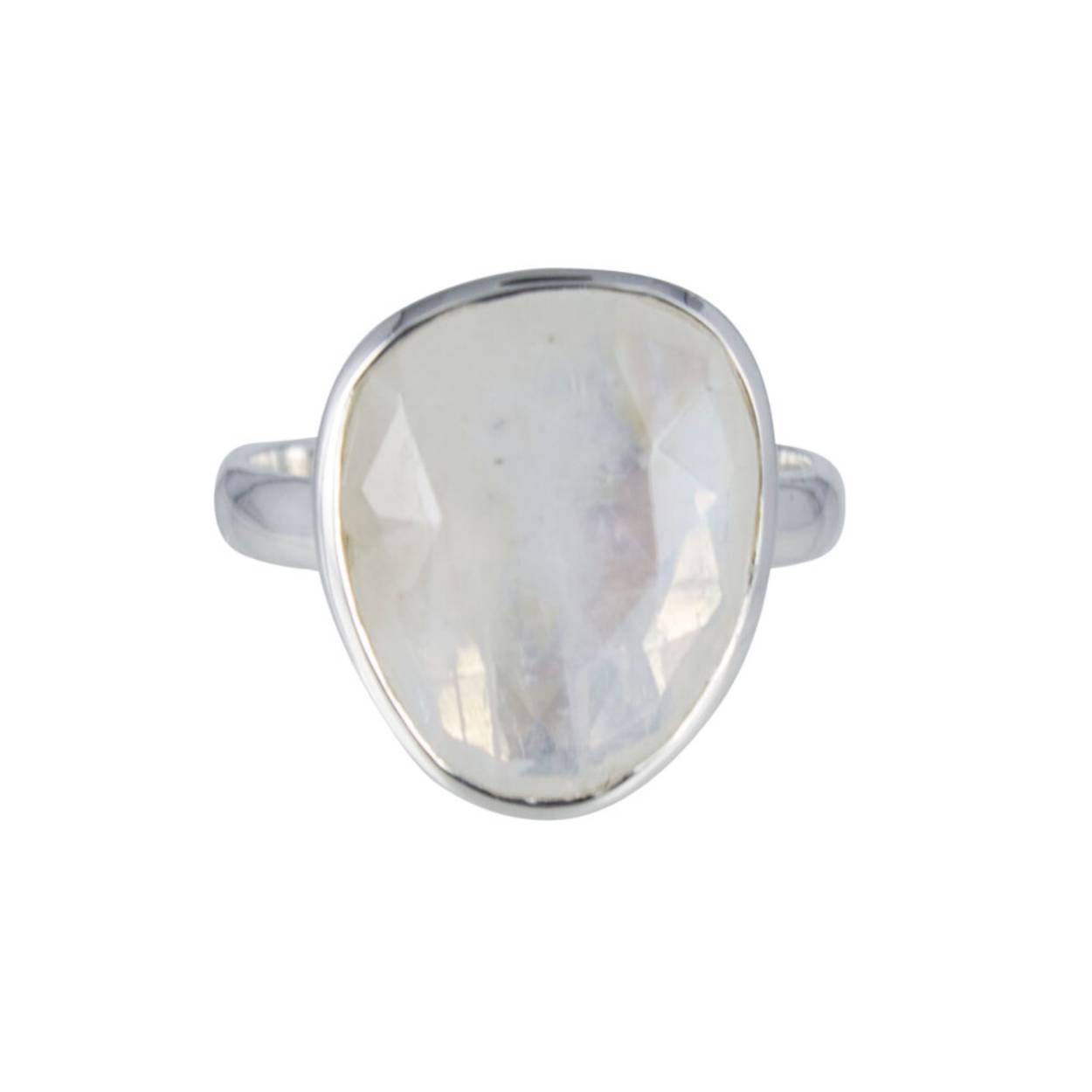zilveren ring met maansteen
