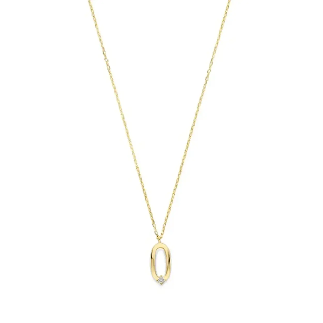 SWING JEWELS 14K YELLOW GOLD NECKLACE WITH DIAMOND 0.025CT
