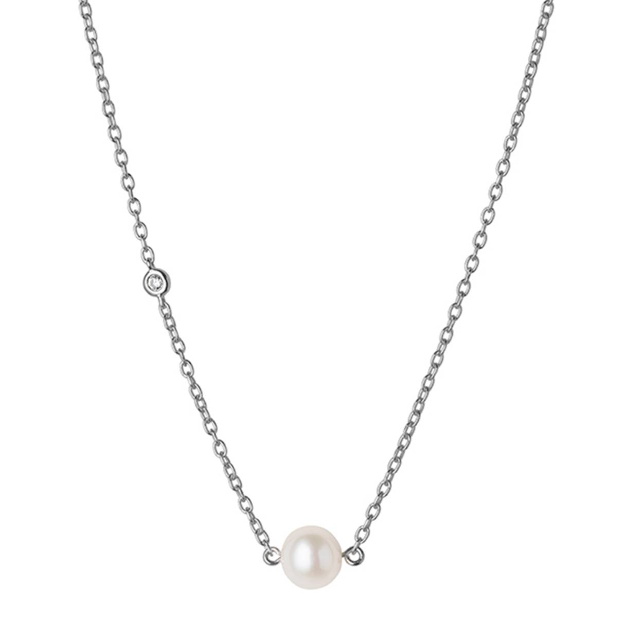 Charlottes inspiratie: De 'Coco' collectie is geïnspireerd op de elegante en verfijnde vrouw, en voegt een vleugje vrouwelijkheid toe aan de look van iedereen die deze stijlvolle sieraden draagt. Parels staan symbool voor wijsheid en alle ontwerpen zijn verkrijgbaar in sterling zilver en met 14-karaats goud verguld sterling zilver, verrijkt met zoetwaterparels en zirkonia. De maximale lengte van de ketting is 45 cm en kan kleiner versteld worden.