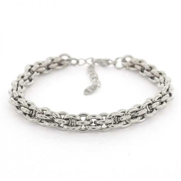 Zilverkleurige schakelarmband