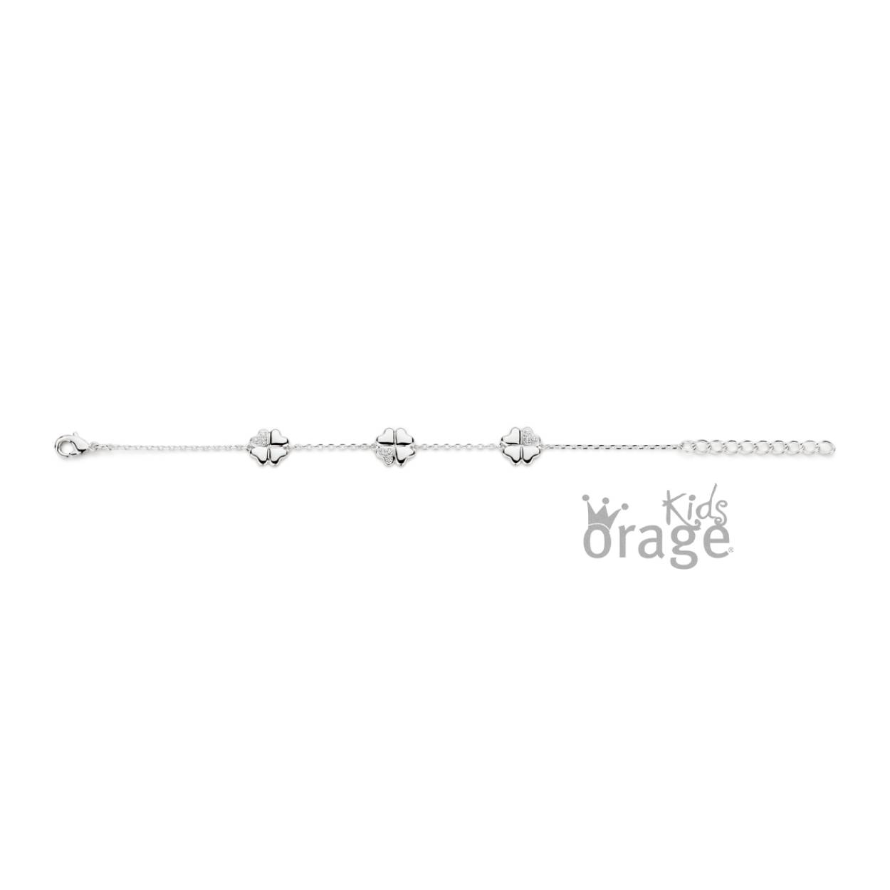 Orage Kids amrband klavertje zilver