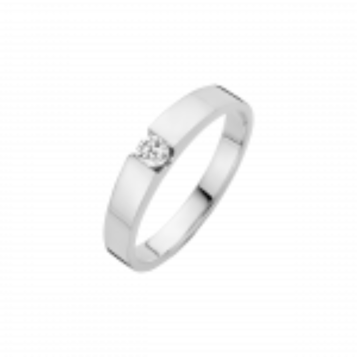 Witgouden stretto ring, met 0.06crt G/VSI kwaliteit.

