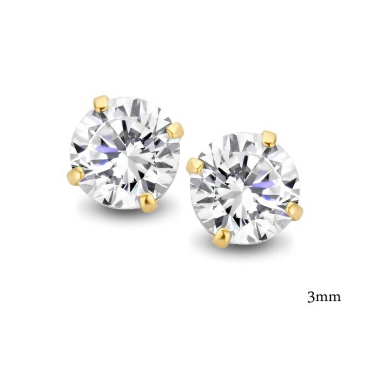 oorstekers plaque met zirkonium met griffen gezet solitair model