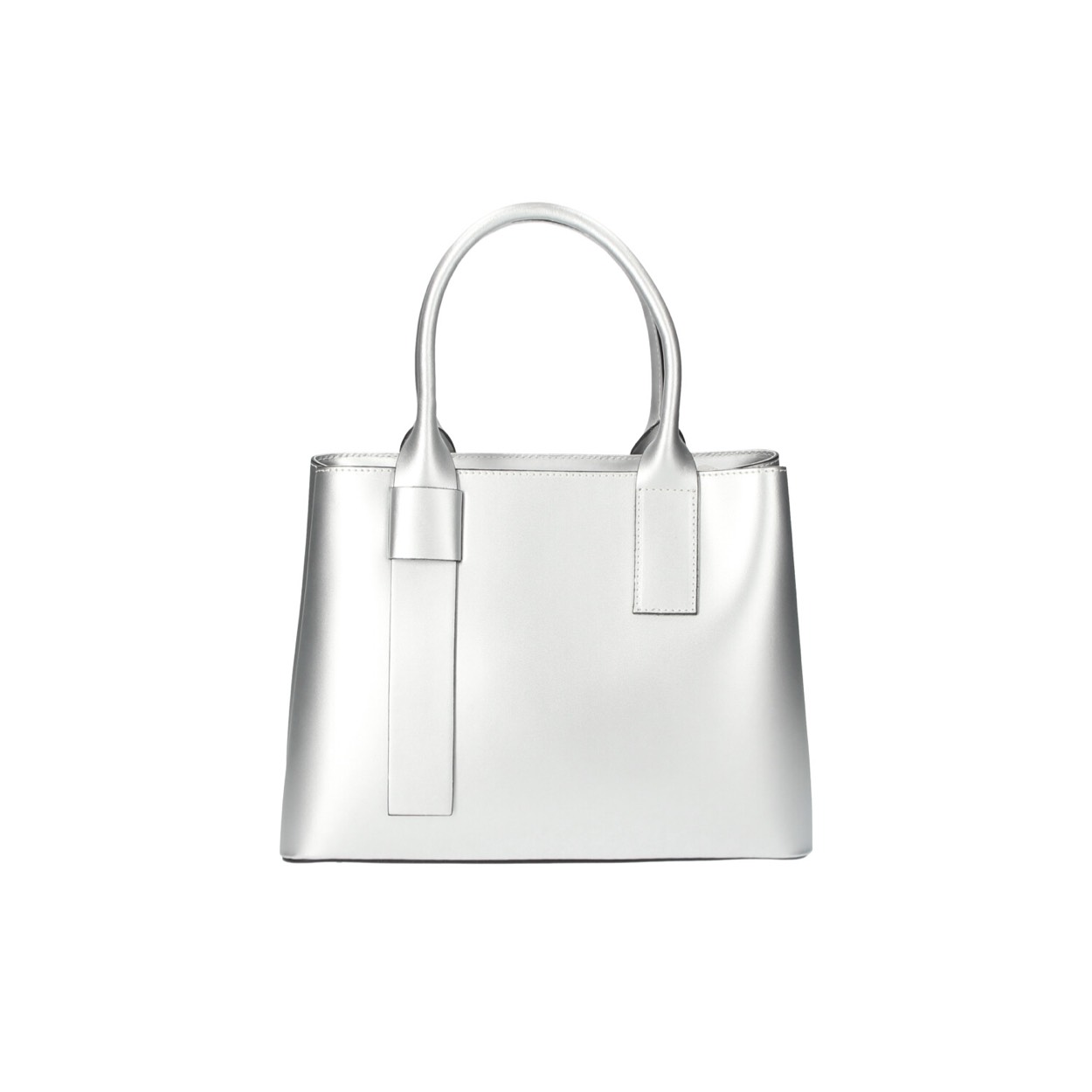 Lederen handtas in een mooie zilver kleur. Ideaal om uw outfit stijlvol af te maken.


Rits sluiting
Dubbel vak
Interne rits vakken
Telefoon vak
Polyester voering
Afneembare lederen schouderriem.

Afmetingen:
Hoogte 25cm x 32cm x diep 15cm
