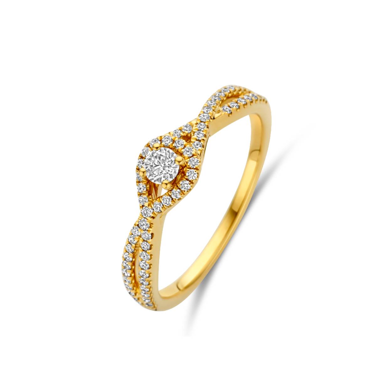 Ring goud 18kt met diamanten