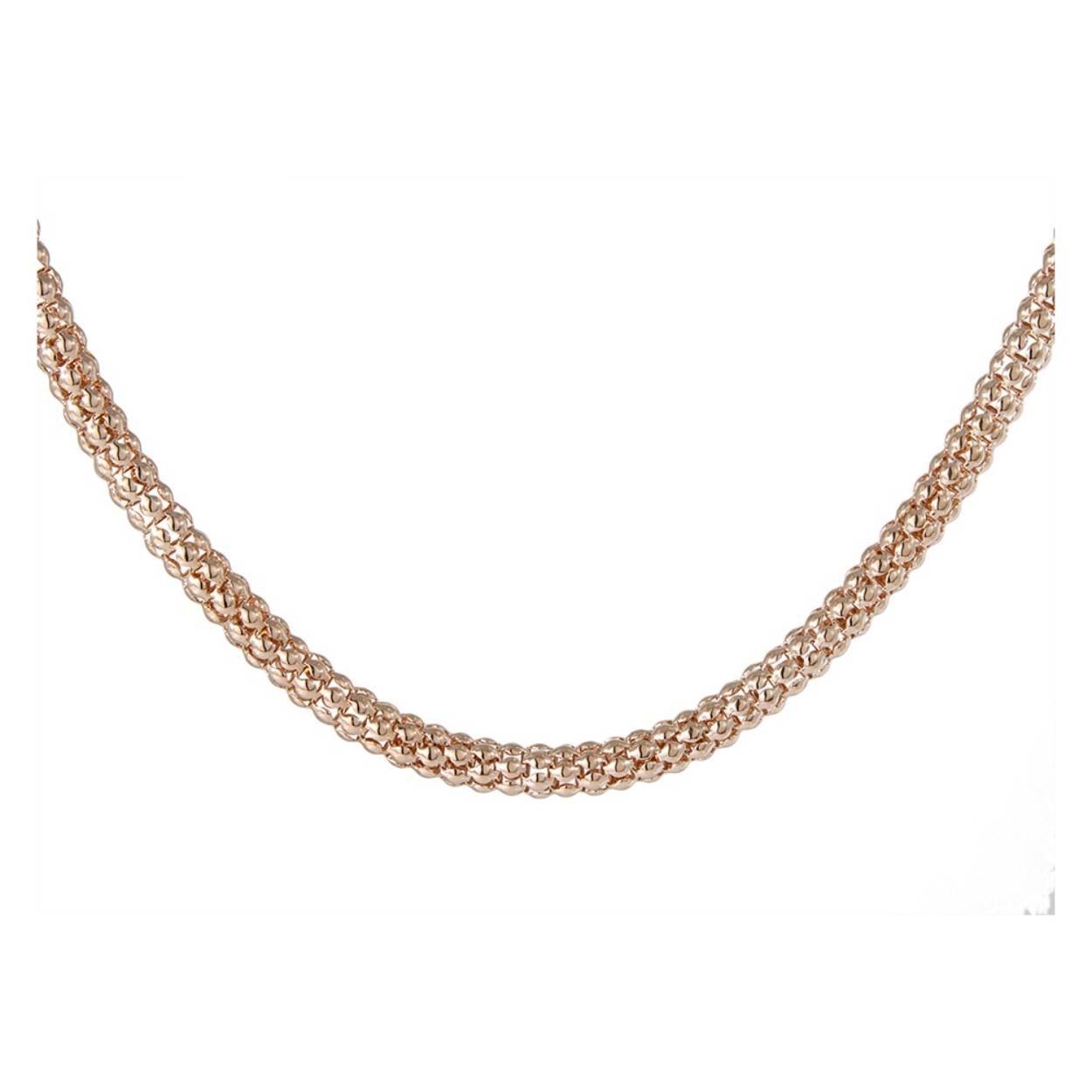 18k roodgoud popcorn collier 45 cm
