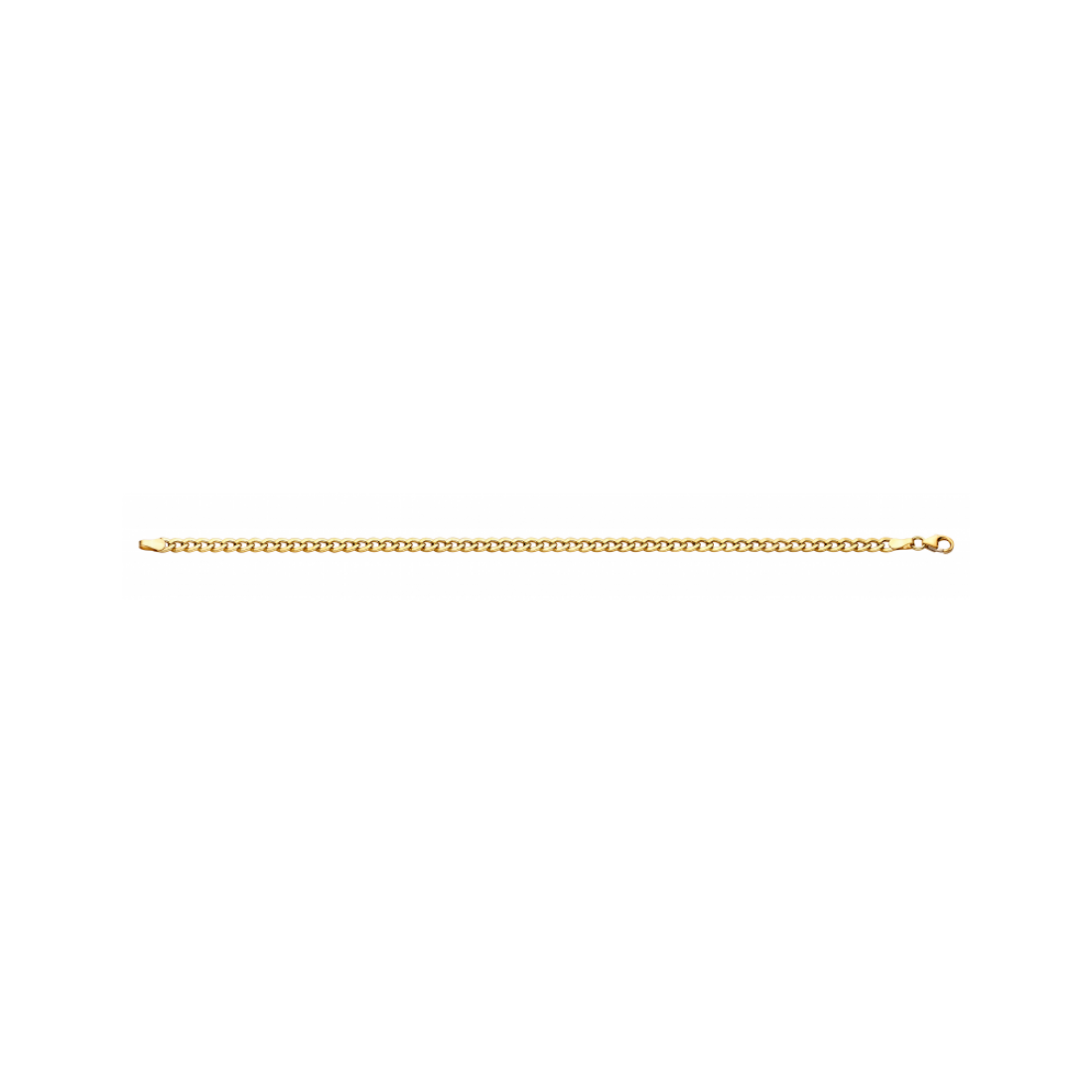 Fjory - Geelgouden gourmette collier met zilveren kern 4mm, 45cm - 40-G0445