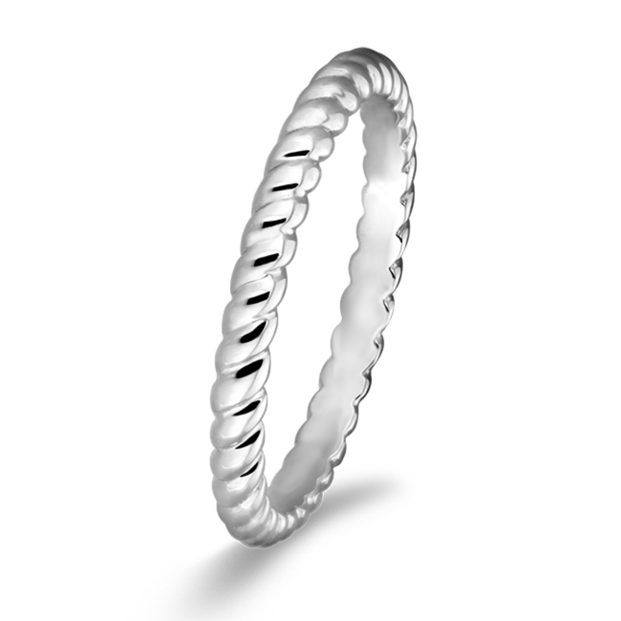 Zilver Rosa di luca aanschuifring getordeerd maat 50