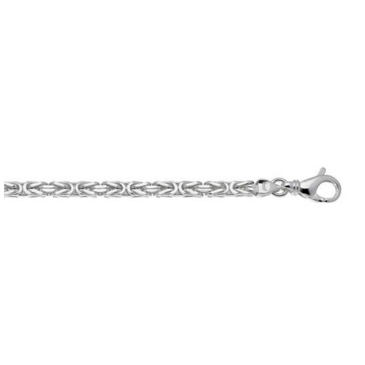 Zilveren collier koningsschakel 4mm 60cm