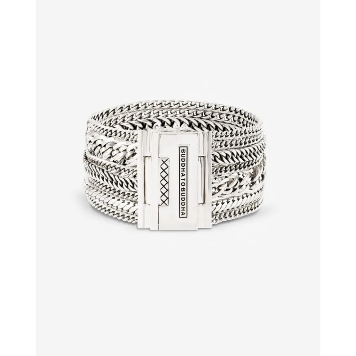Met deze Multi Chain armband kun je niet fout gaan met de styling van jouw outfit. De sterling zilveren armband biedt een unieke benadering van al onze iconische schakels bij elkaar. Geïnspireerd door connectiviteit zijn de schakels met elkaar verweven voor een gedurfd statement.