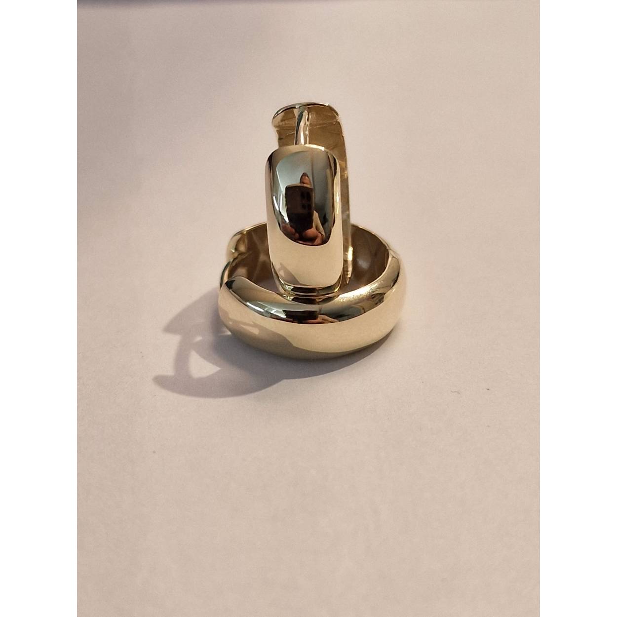 14k geelgouden ronde klapcreool bol 17x6mm
