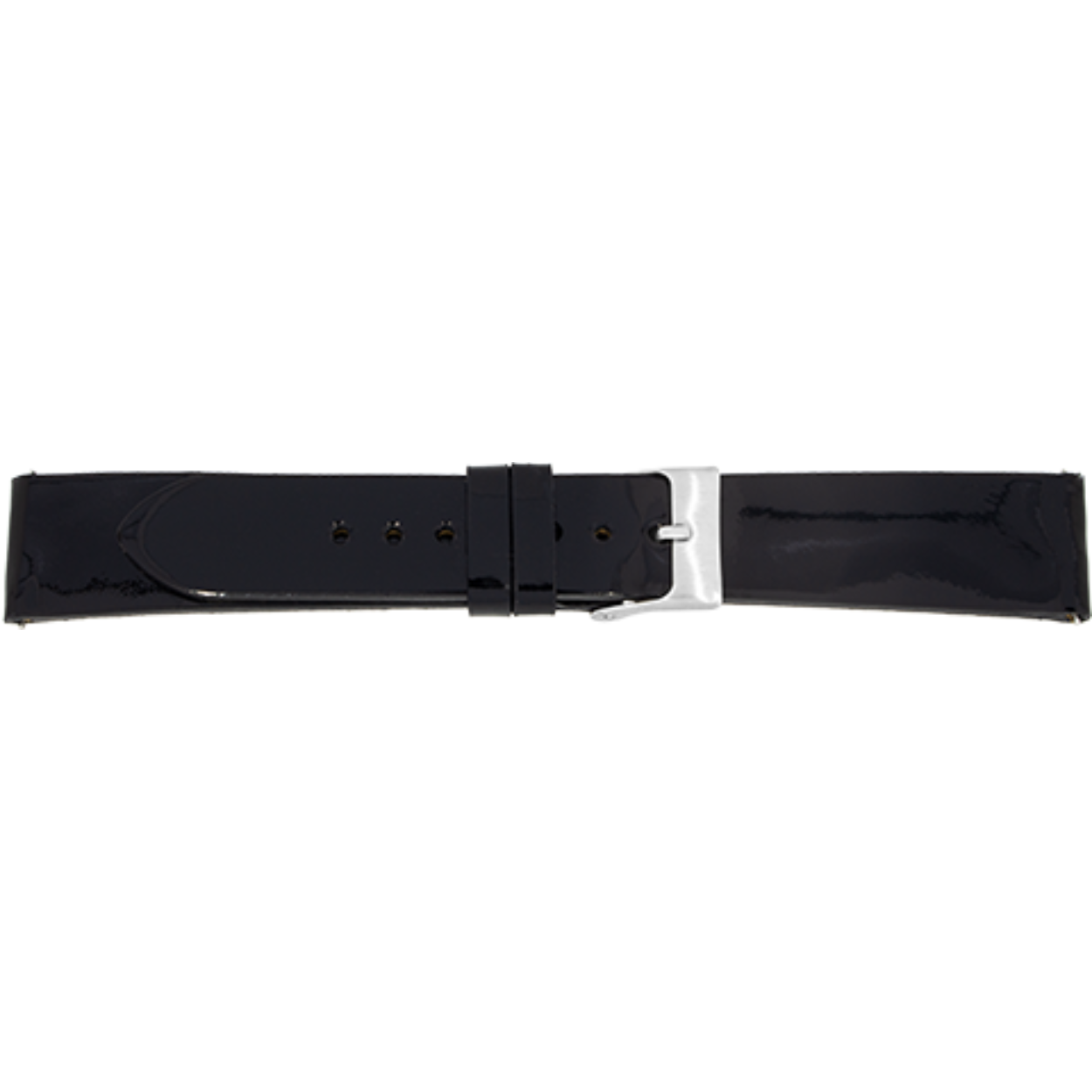 
Horlogeband leder 623 Zwart glans 18mm easy clic 