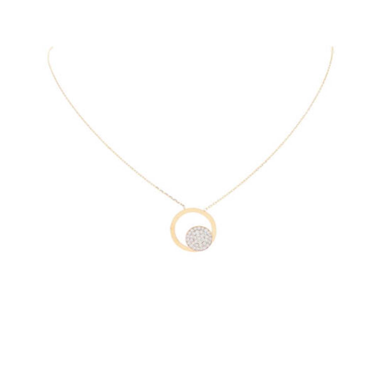 Gouden Collier met Ronde Hanger