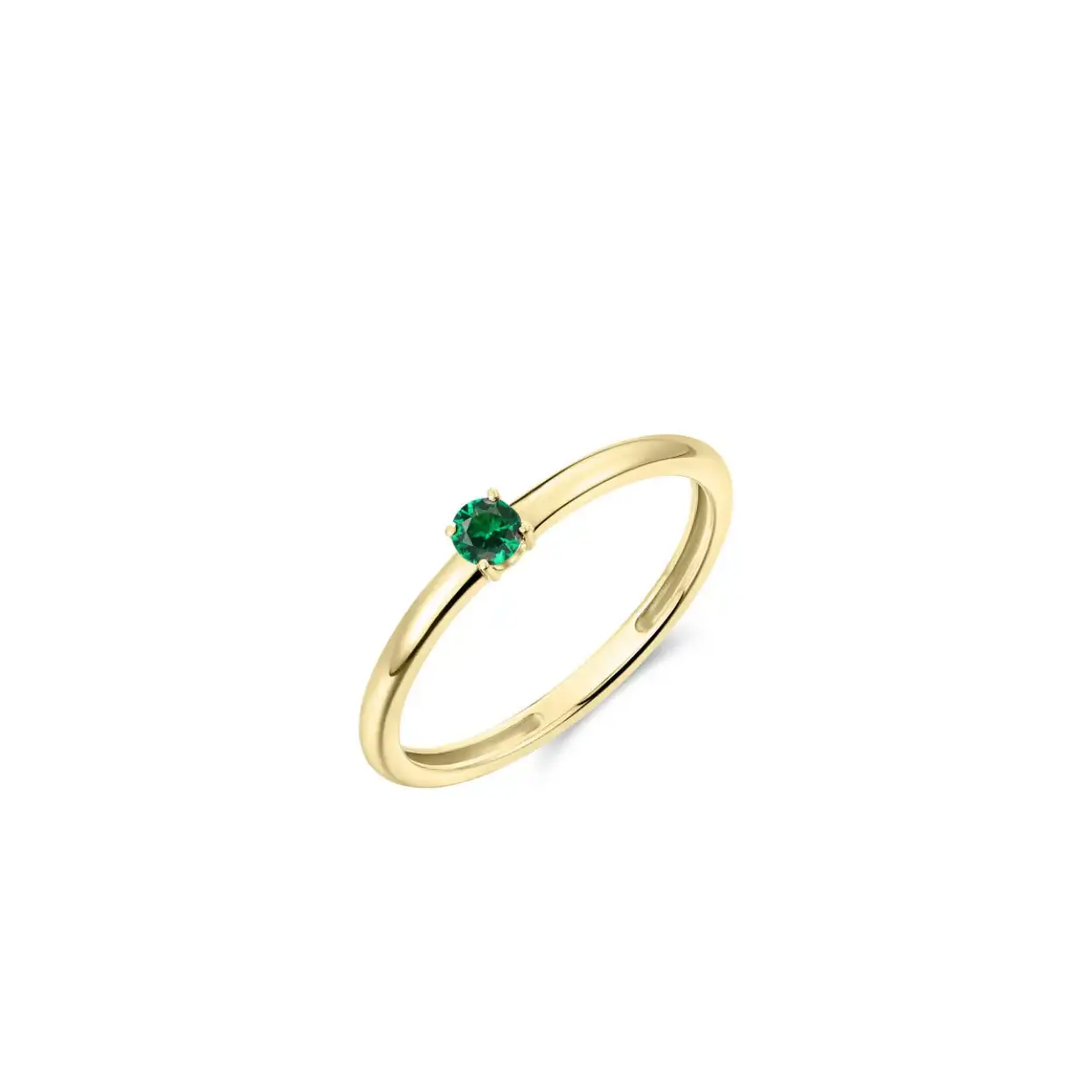 14k gouden ring met een zirkonia steen