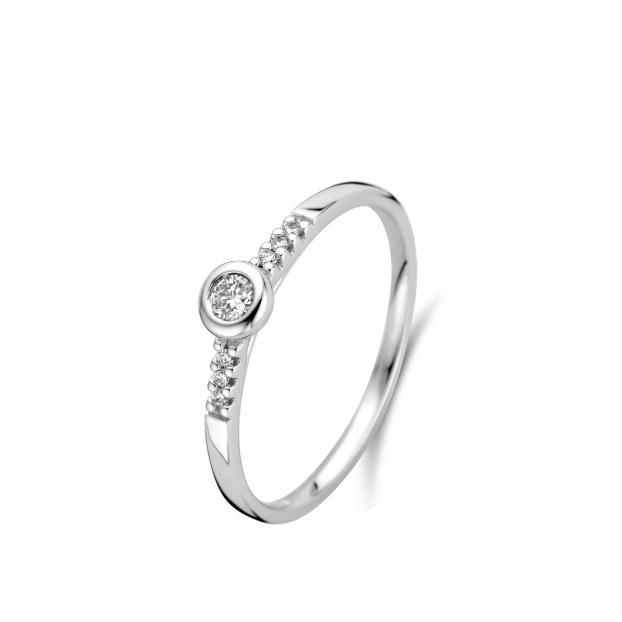 Ring wit goud 18kt met diamanten.