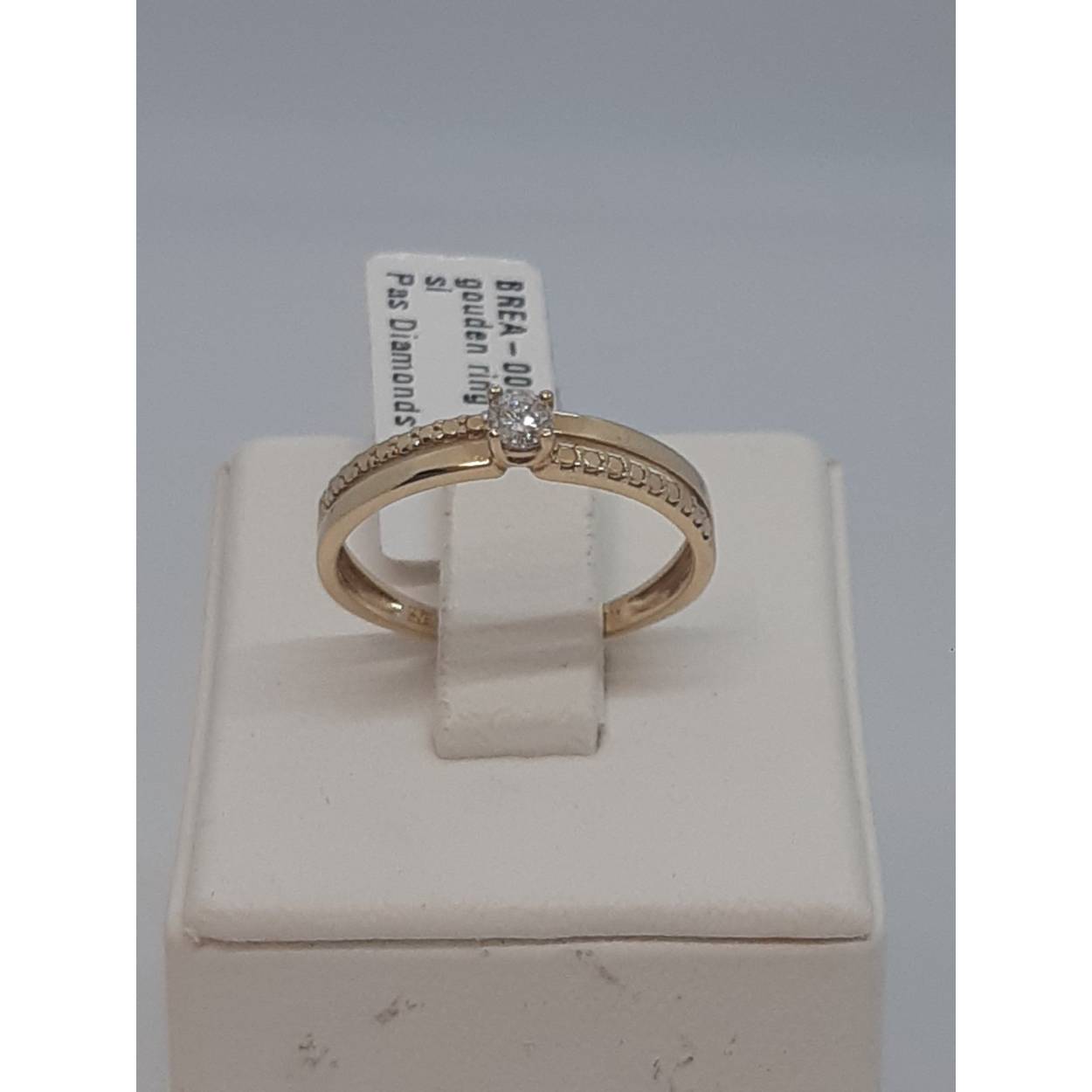 gouden ring 14kt 1-.08 si