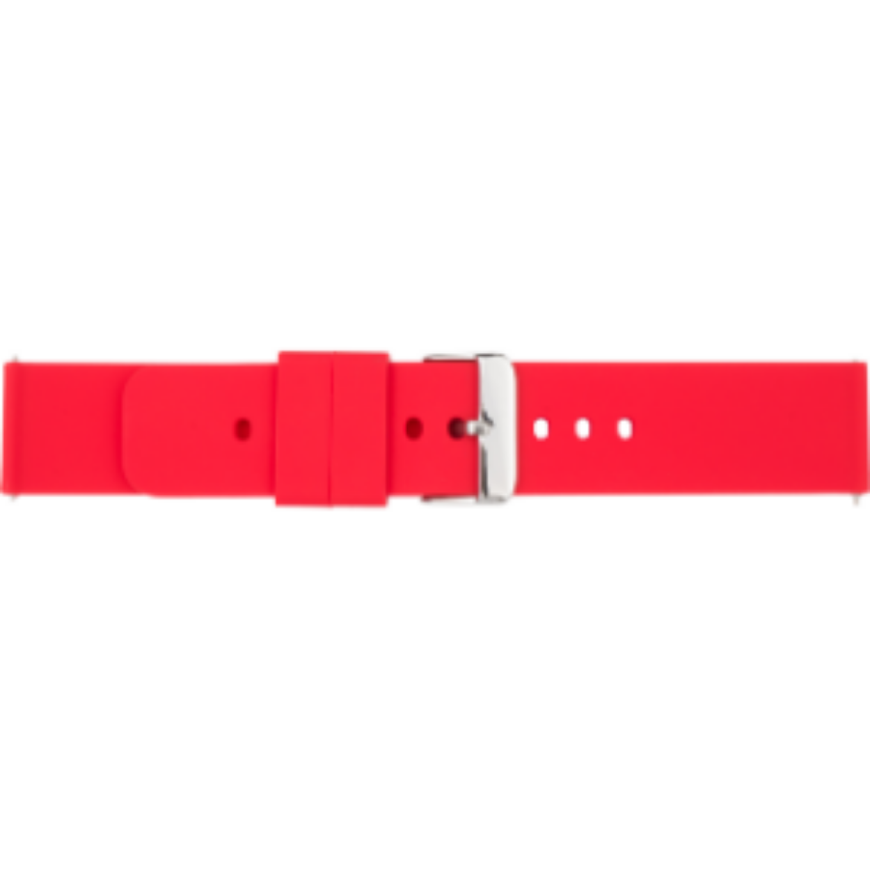 horlogeband 891 rood silicone met quick release sluiting 22mm