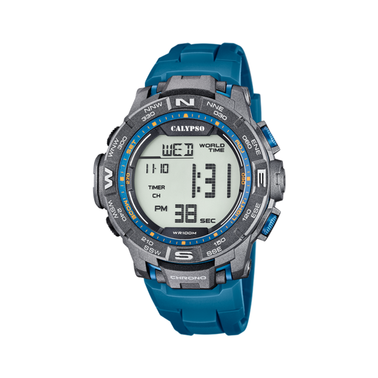 Een stoer horloge voor hem of haar!
Een digitaal horloge met een kunststof kast en een rubber band Tot wel 10 ATM waterdicht!