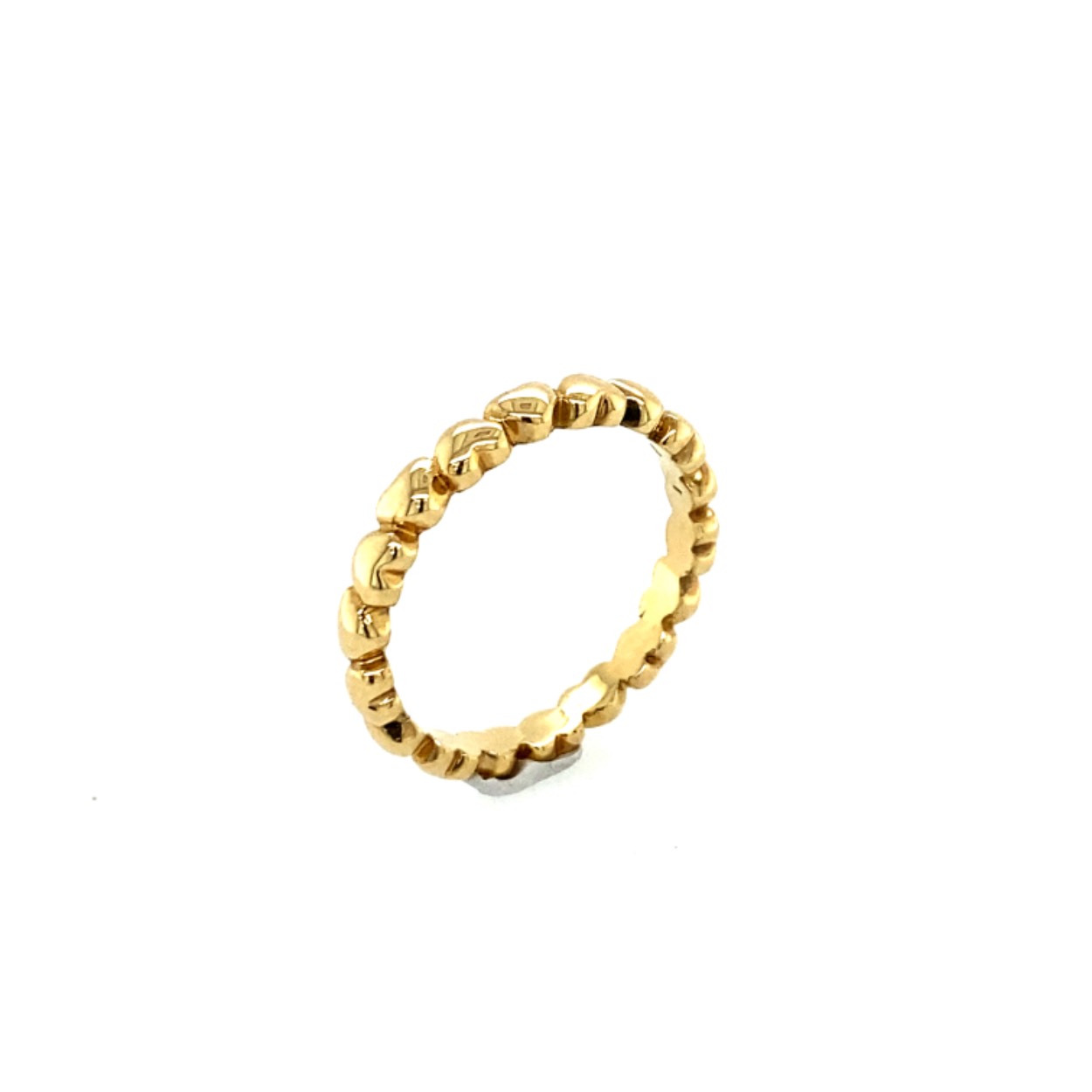 geelgouden hartjesring