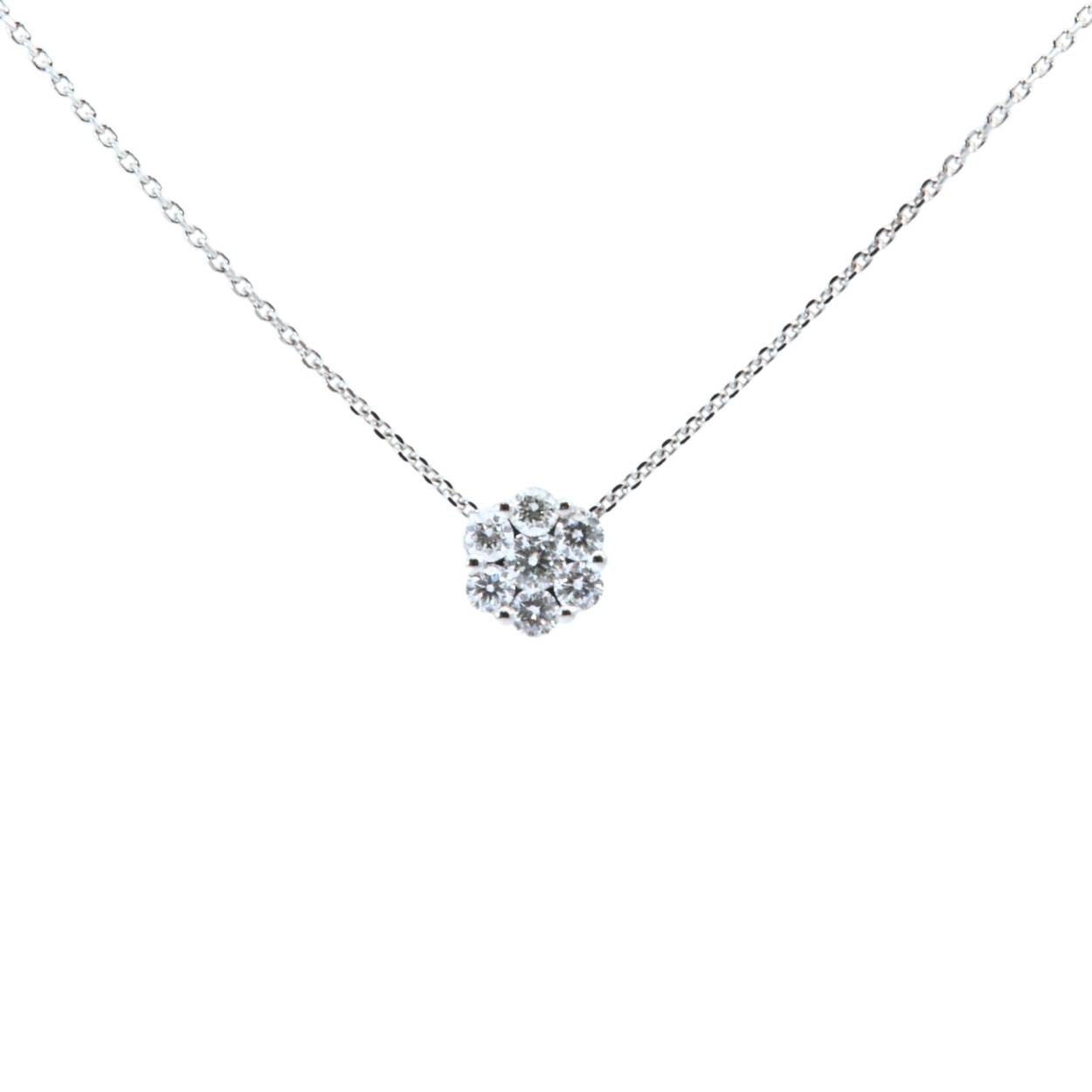Wit gouden ketting met diamant.