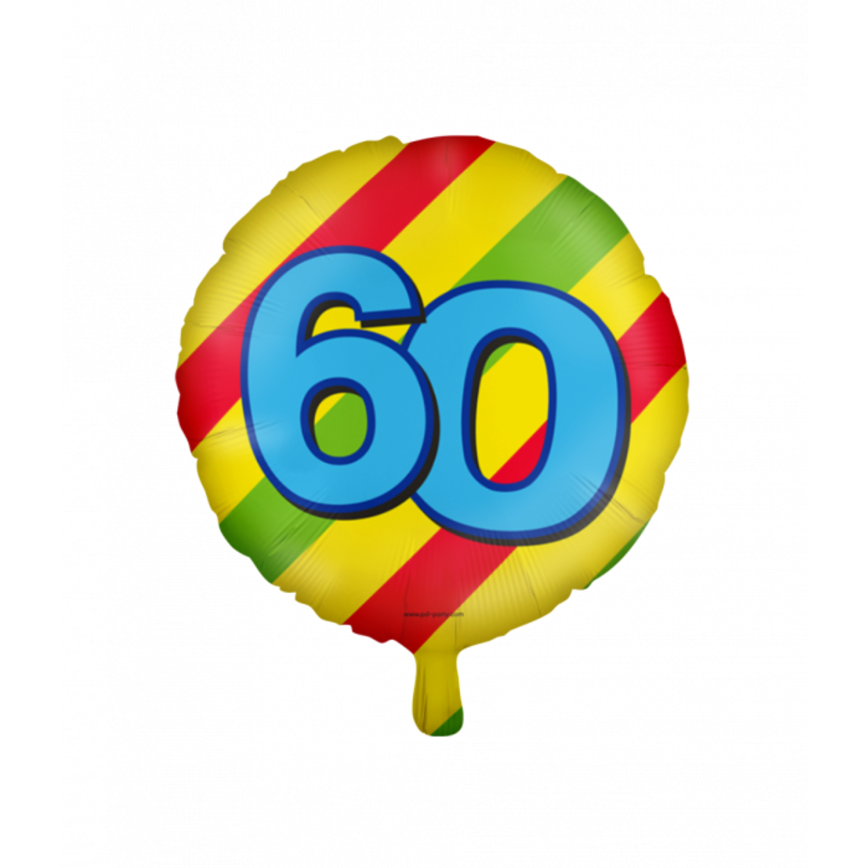 De Happy foil balloons 60 zijn een leuke toevoeging voor als er iemand 60 wordt en door de gebruikte kleuren valt de folie ballon extra op. De folie ballon kan worden gevuld met helium of met lucht, hiervoor wordt standaard een rietje meegeleverd. De ballonnen hebben een diameter van ongeveer 45 centimeter.

Deze ballonnen kunnen wij ter plekke vullen met helium, hiervoor brengen wij 5 euro in rekening.