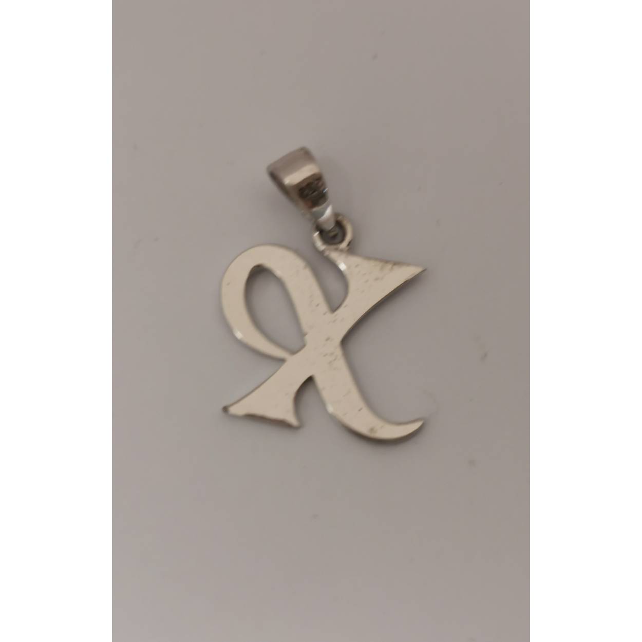 Zilveren hanger letter X 