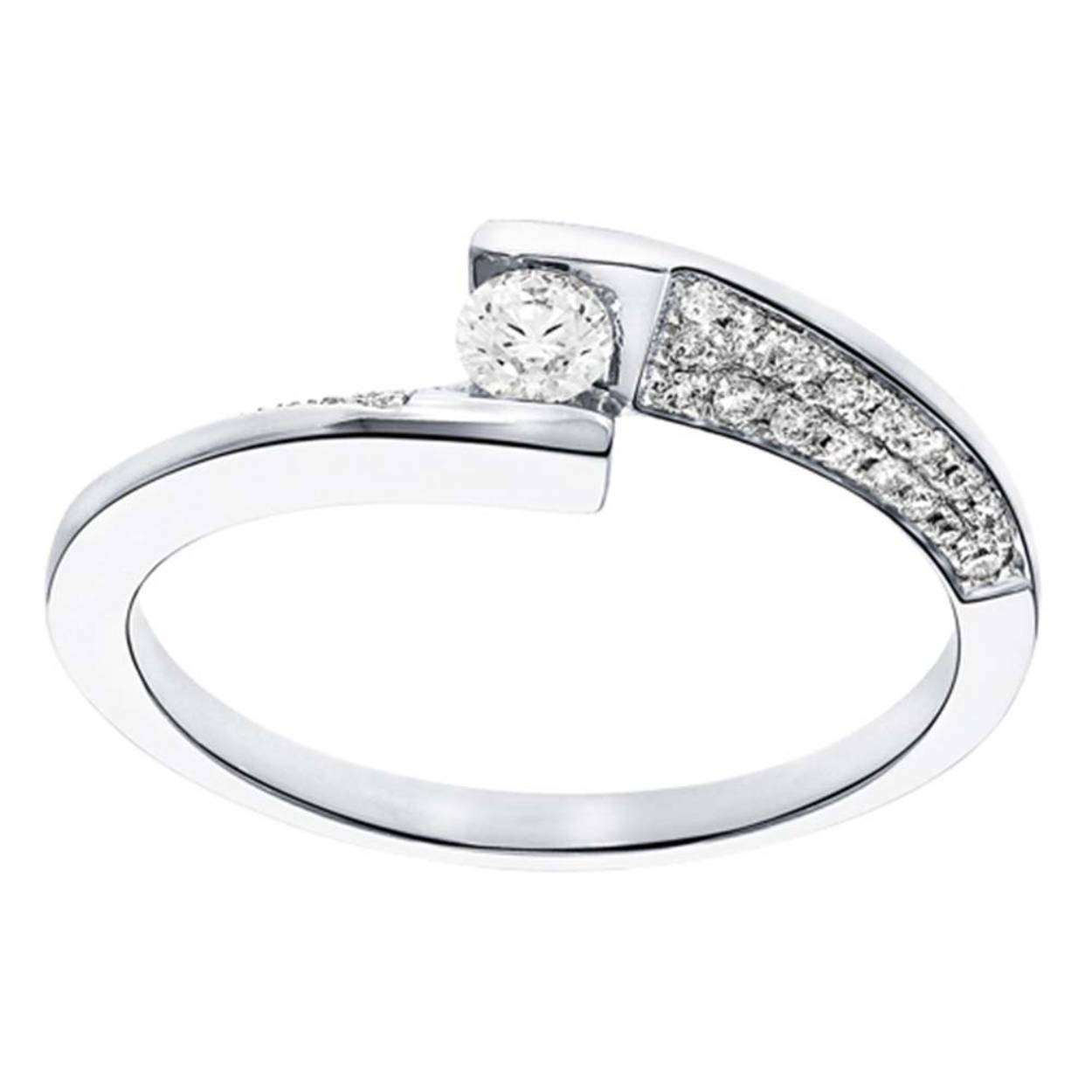 WG – Pavé
14 Krt WGD Ring
Caraat: 1-0.14/34-0.18 CT H/SI