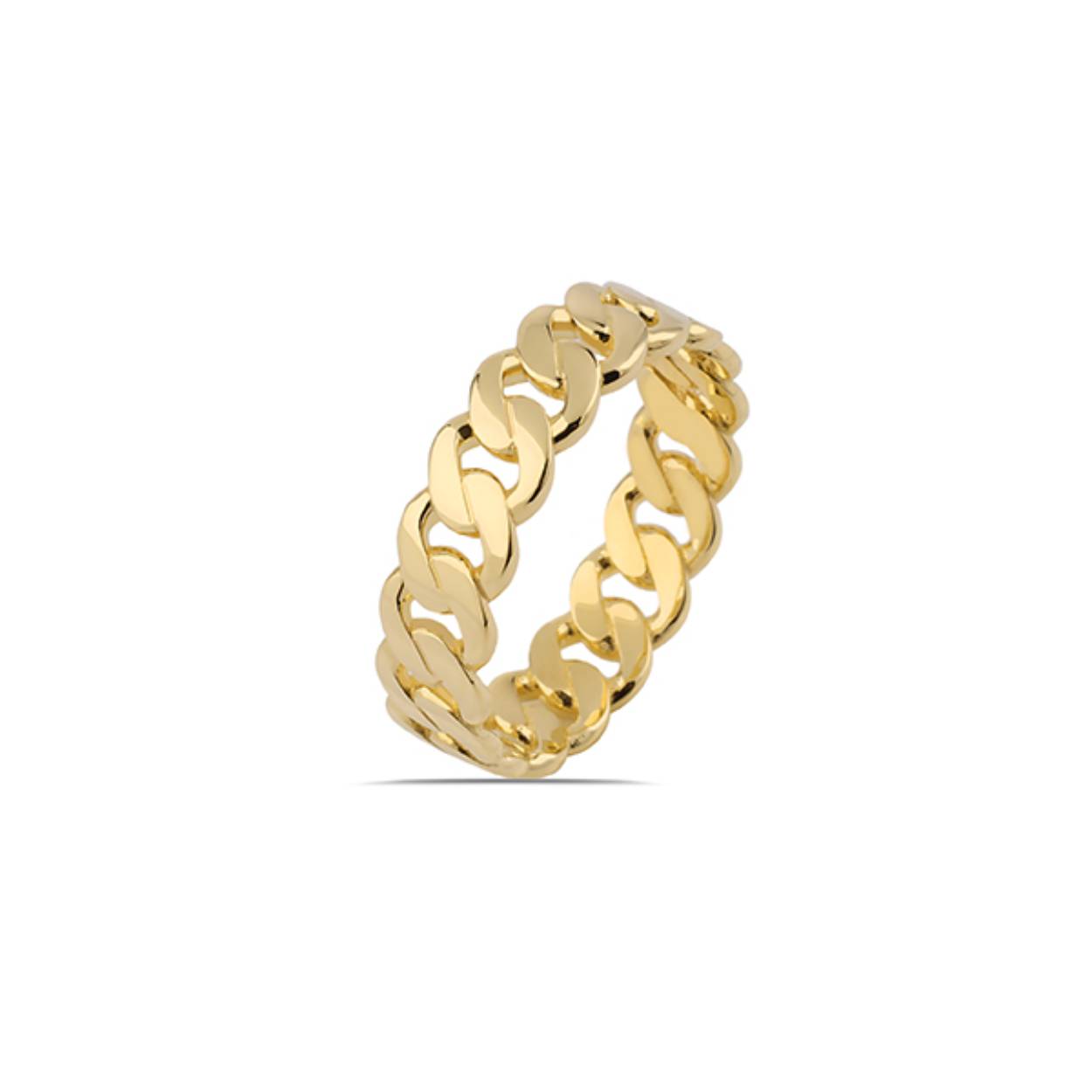 Gouden schakel ring 
