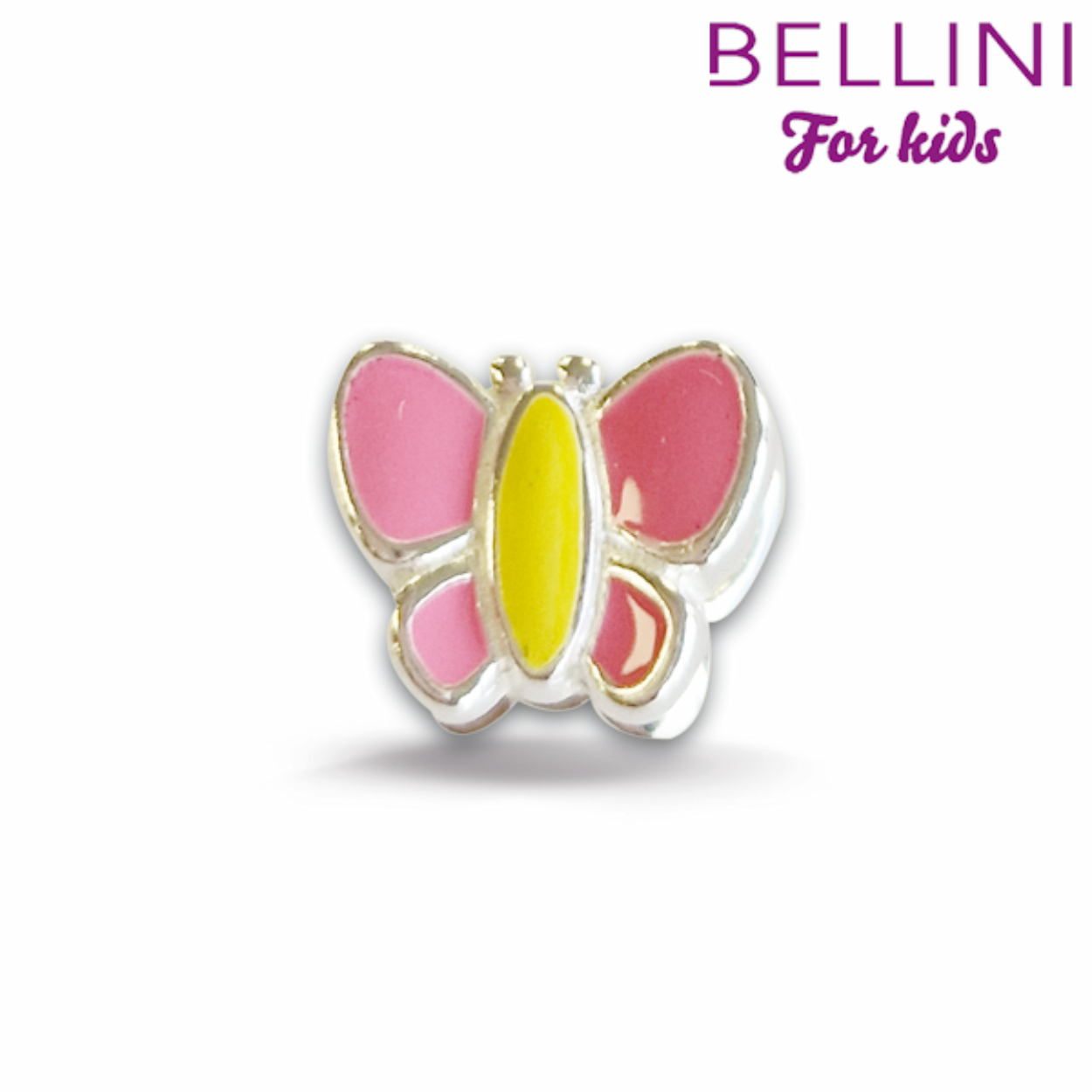 bellini zilver em. vlinder rose/geel