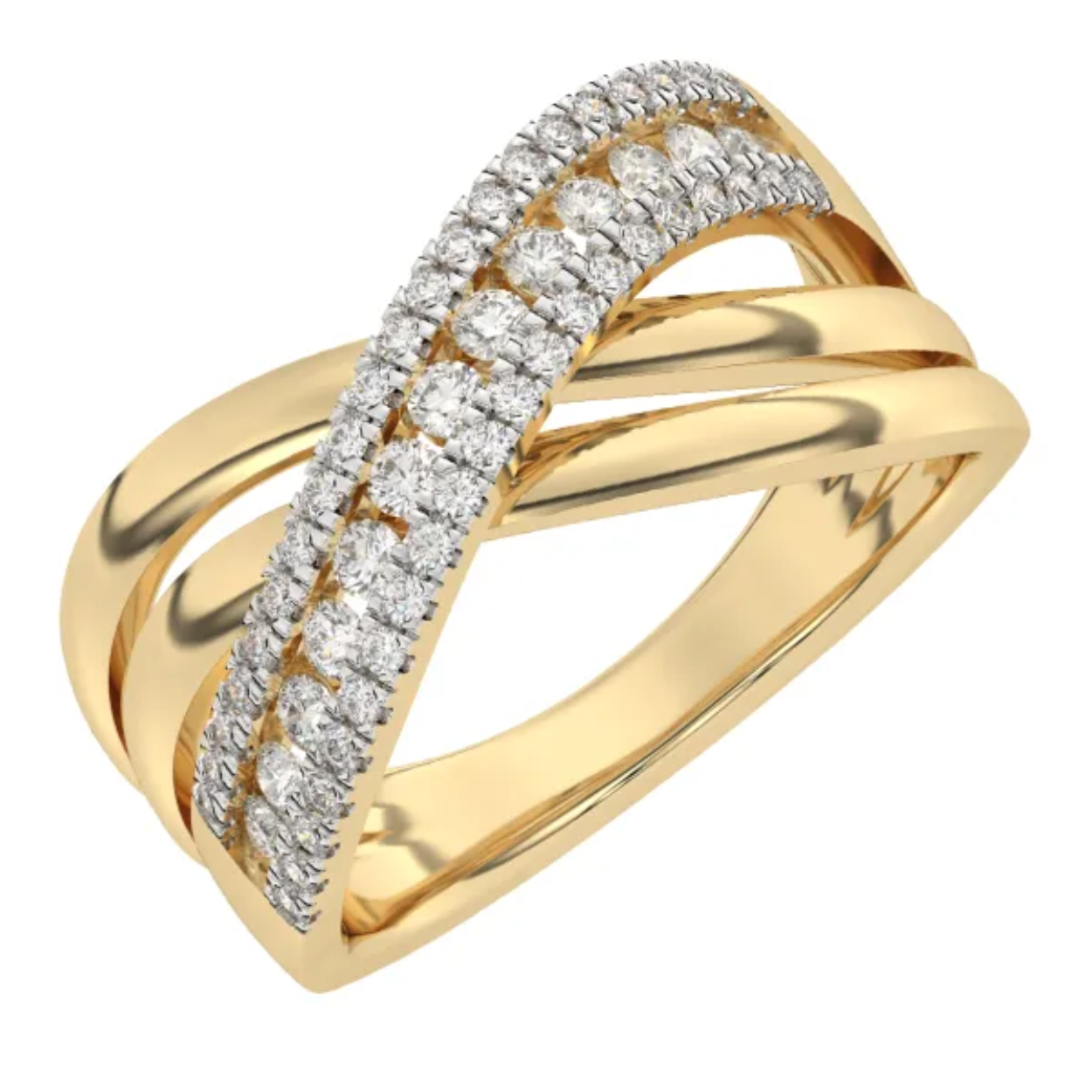 Eindejaarsring 2022 – Crossover Ring 14 Krt - 55-0.60 Crt H SI