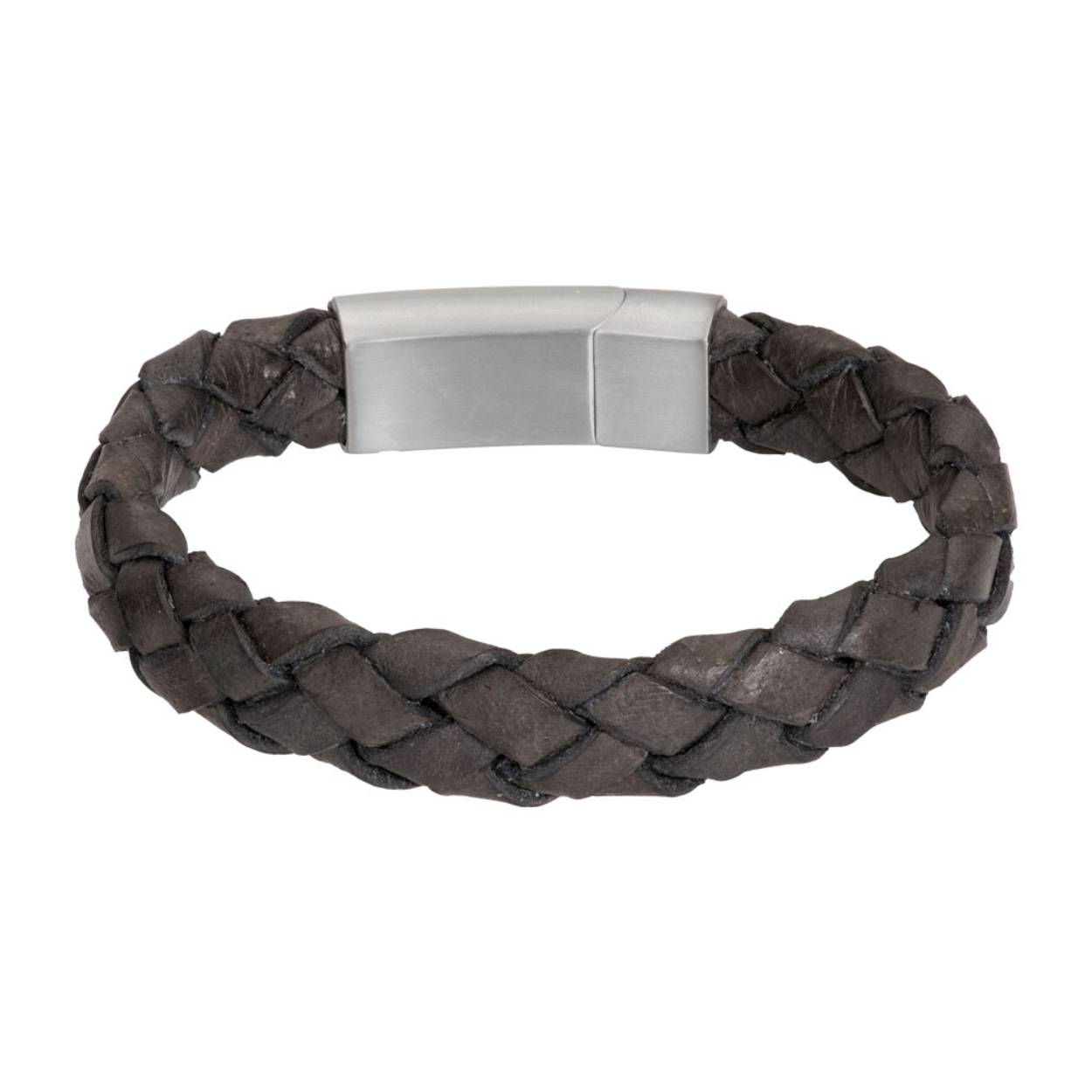 Deze leren armband voor mannen uit de ixxxi Anniversary collectie heeft een stalen sluiting