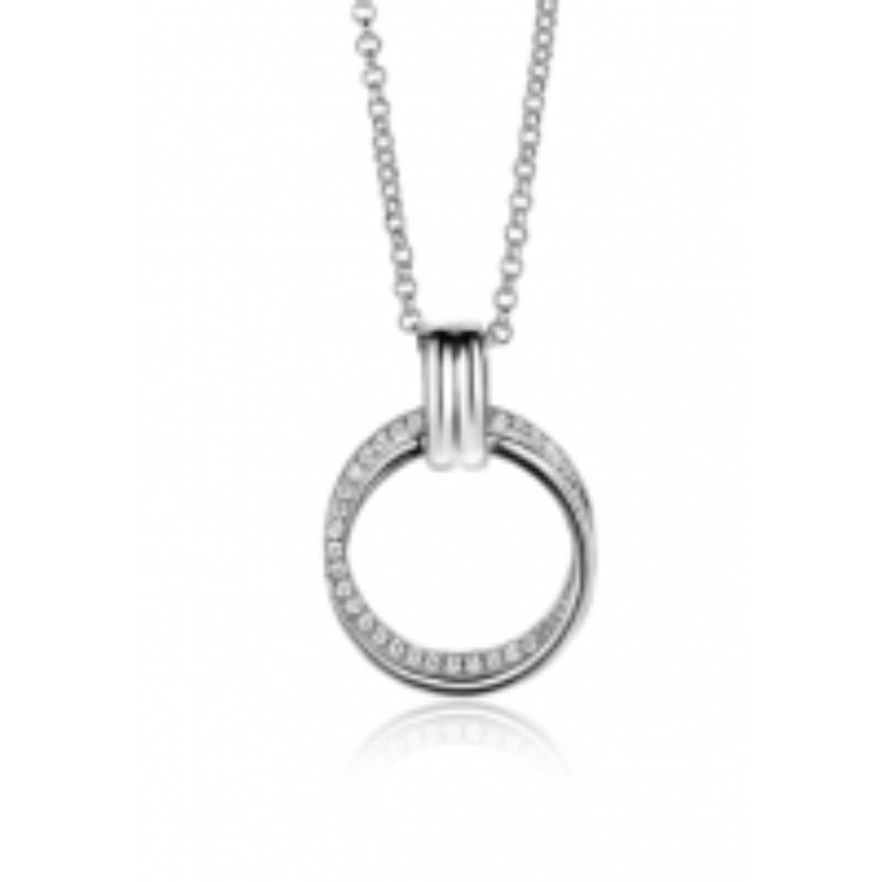 ZINZI zilveren gourmet ketting 45cm met staafjes 1,6mm breed ZIC2366
