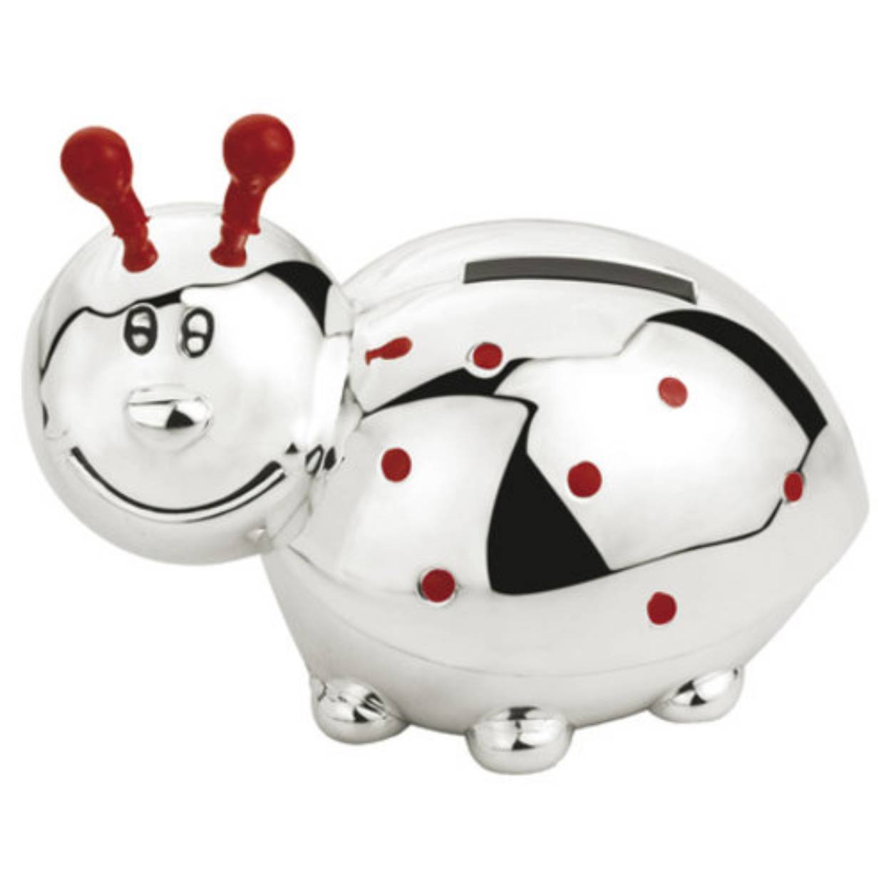 Spaarpot | Lieveheerstbeestje | WG-06286 | Verzilverd