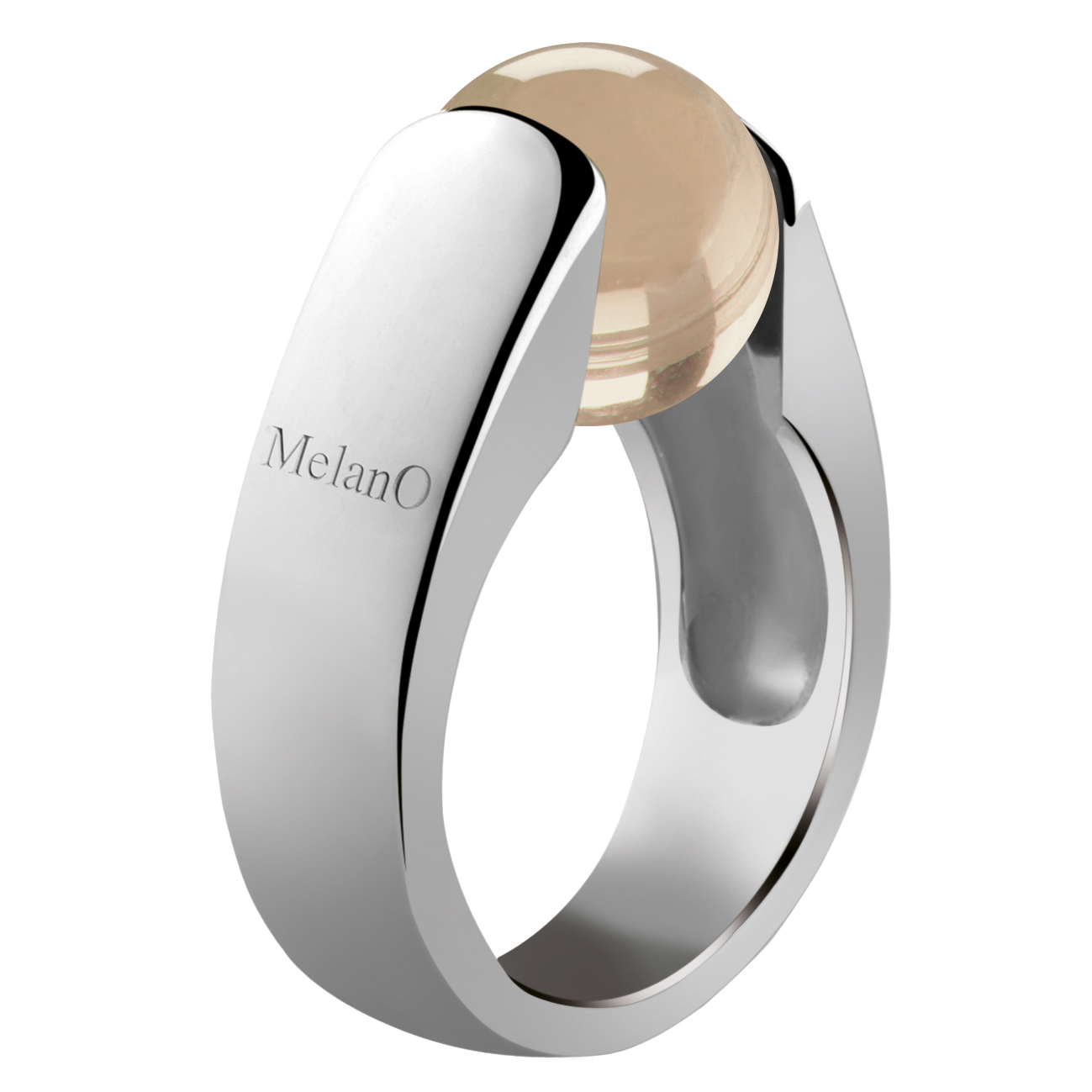 Zilveren Melano cateye ring