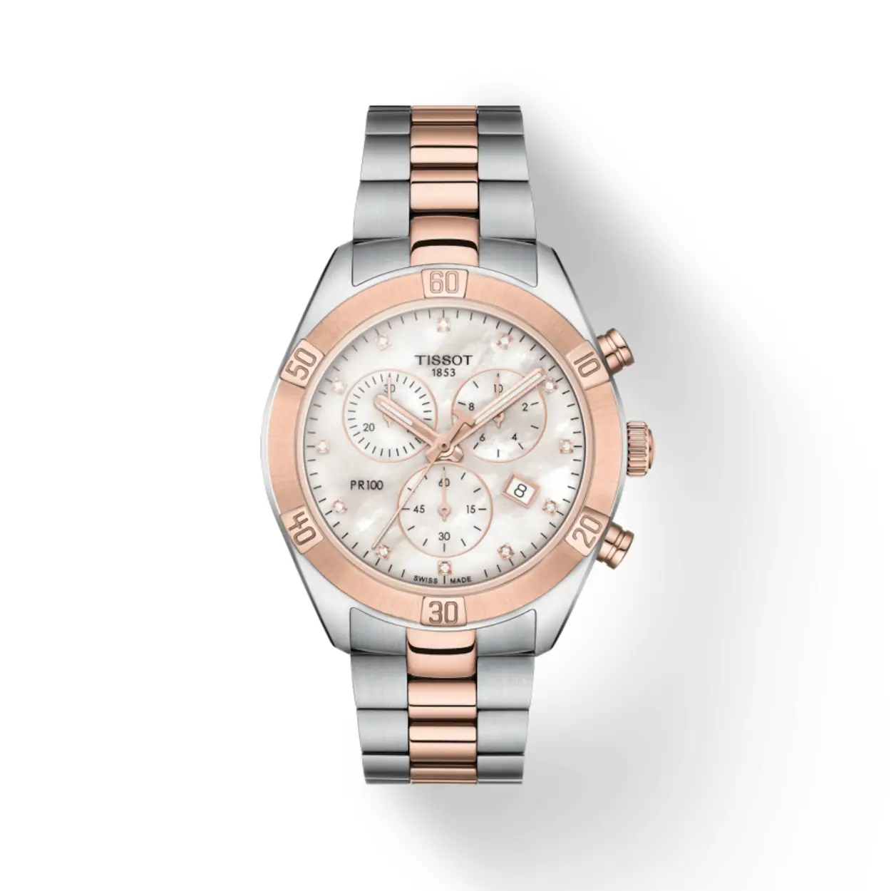 Dit Tissot PR 100 Sport Chic Chronograph horloge behoort tot de T-Classic collectie. 
Referentienummer: T101.917.22.116.00

Deze Tissot is voorzien van een edelstalen kast. Het horloge heeft een diameter van 38 mm en is getest op een waterdichtheid van 10 ATM / 100 meter. De band is gemaakt van edelstaal.