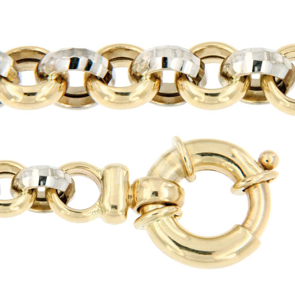 Jasseron armband bic-olour gefaceteerd