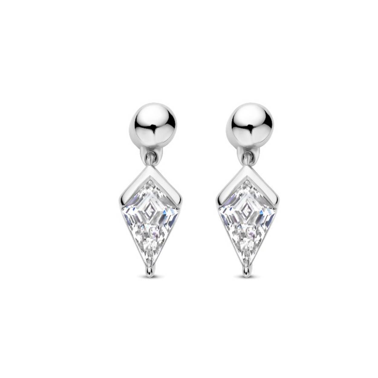 FJF Jewellery zilveren oorsieraden 'Icon Kite' zirkonia