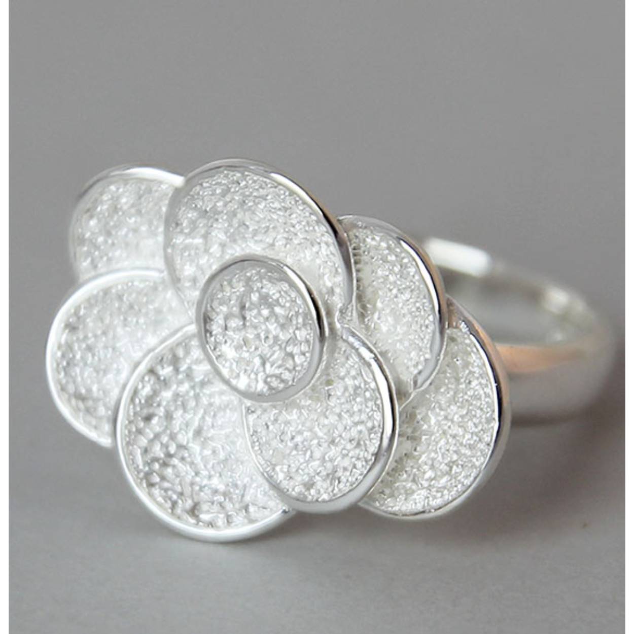 Zilveren ring in de serie "Sinter"
