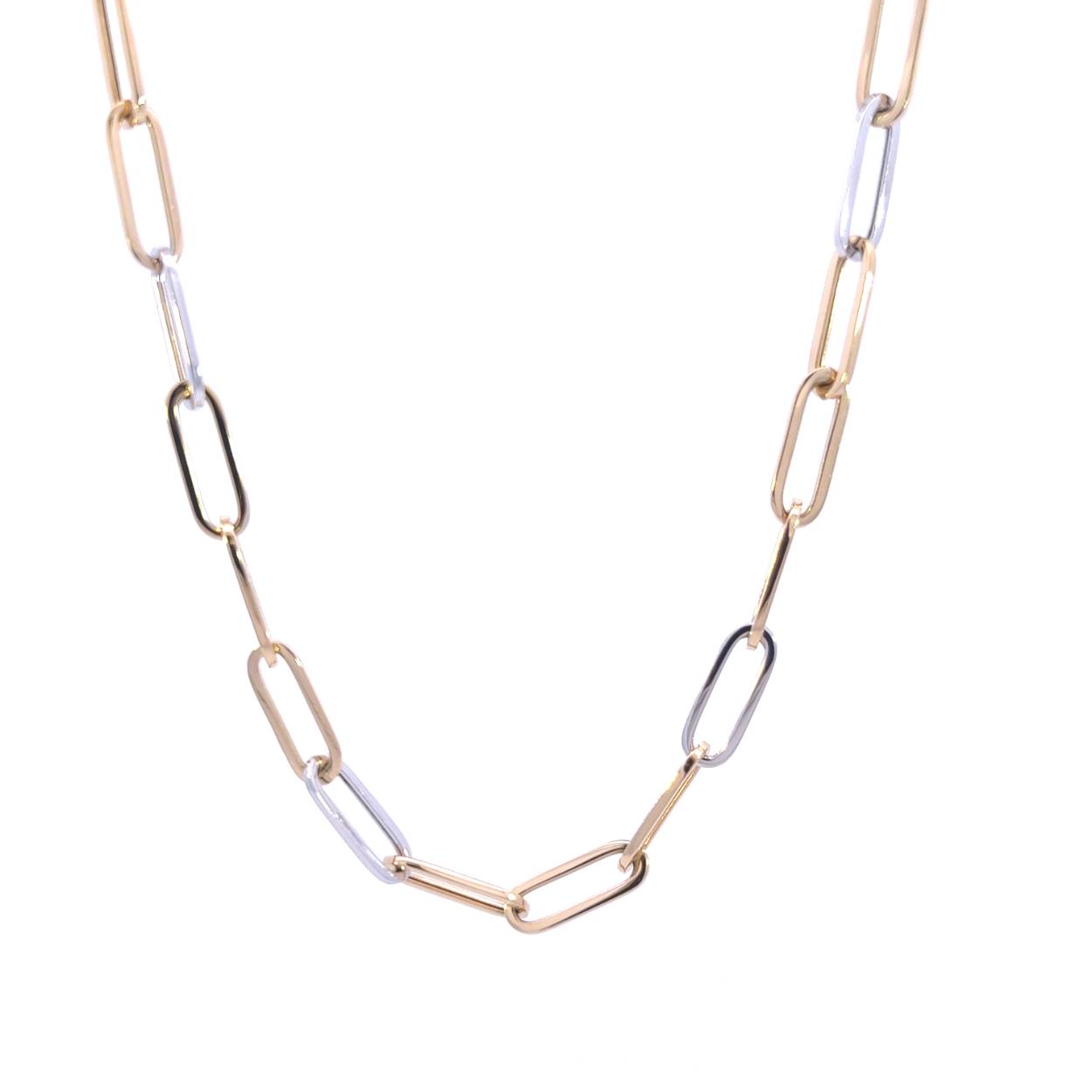 Femme adorée Collier bicolor goud 18k - bijpassende armband ook verkrijgbaar