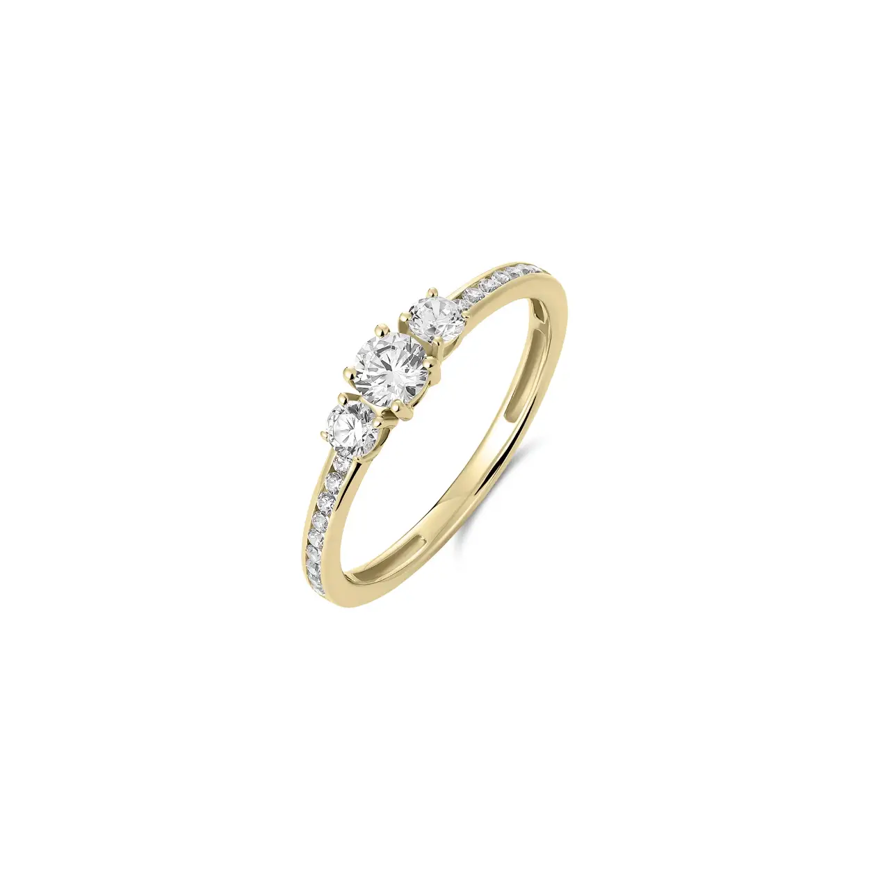 Gisser 14KRT gouden ring CZ VGR066-56