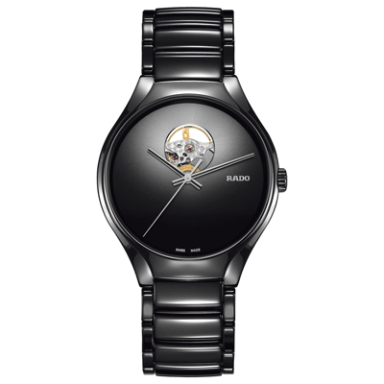 Opnieuw ontworpen voor moderne dragers, opnieuw ontworpen, maar betrouwbaar en onderscheidend Rado, de True is een perfect, gepolijst pakket. De nieuwe True Secret-reeks biedt een glimp van het hoogwaardige automatische uurwerk van Zwitserse makelij via de wijzerplaatopening op 12 uur. Het zal zijn glans jarenlang behouden en tegelijkertijd lichtheid en draagcomfort bieden. 