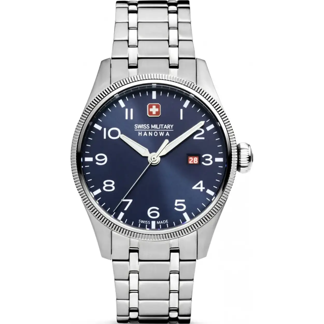 Swiss Military horloge, Thunderbolt staal/blauw